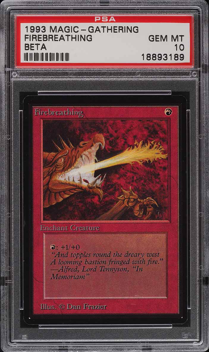 1993 Magic The Gathering MTG Beta Firebreathing PSA 10 GEM MINT