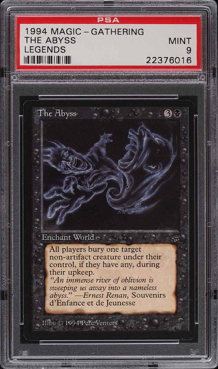 1994 Magic The Gathering MTG Legends The Abyss PSA 9 MINT on