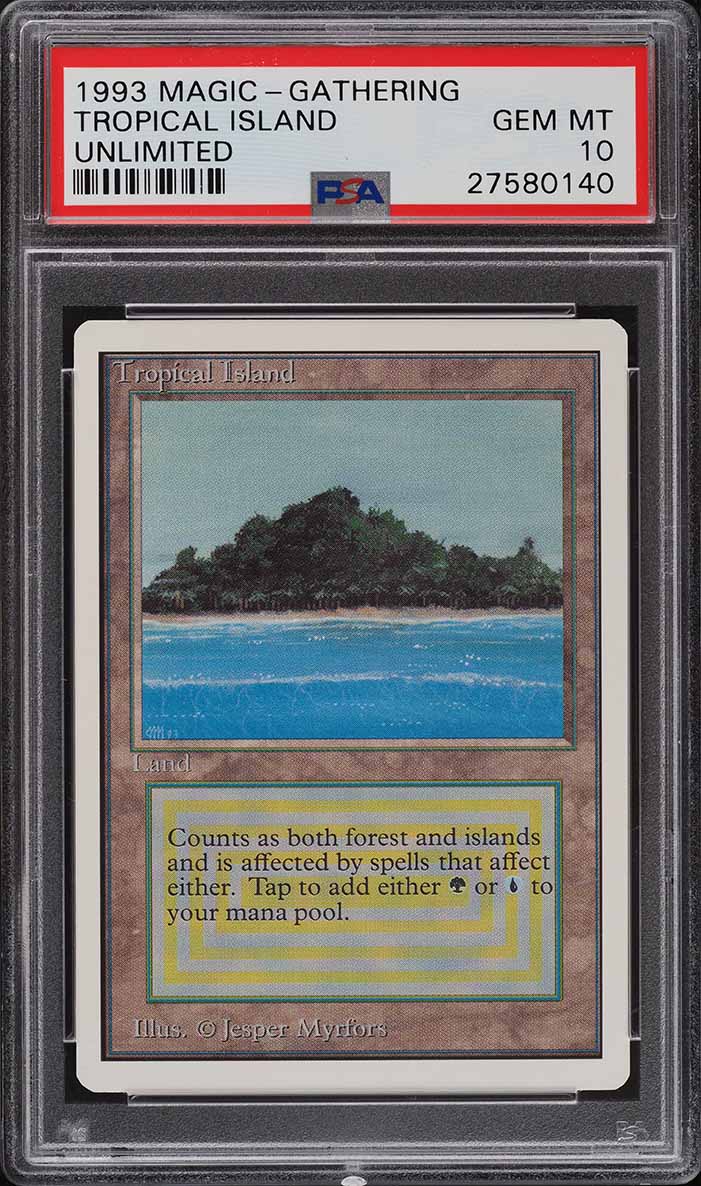 1993 Magic The Gathering MTG Unlimited Dual Land Tropical Island