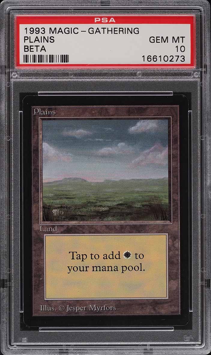 1993 Magic The Gathering MTG Beta Plains V3 PSA 10 GEM MINT