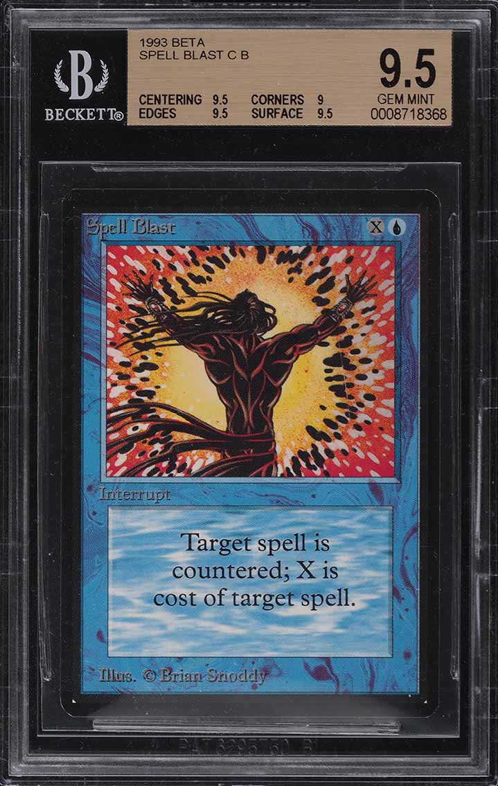 1993 Magic The Gathering MTG Alpha Spell Blast PSA 10 GEM MINT on