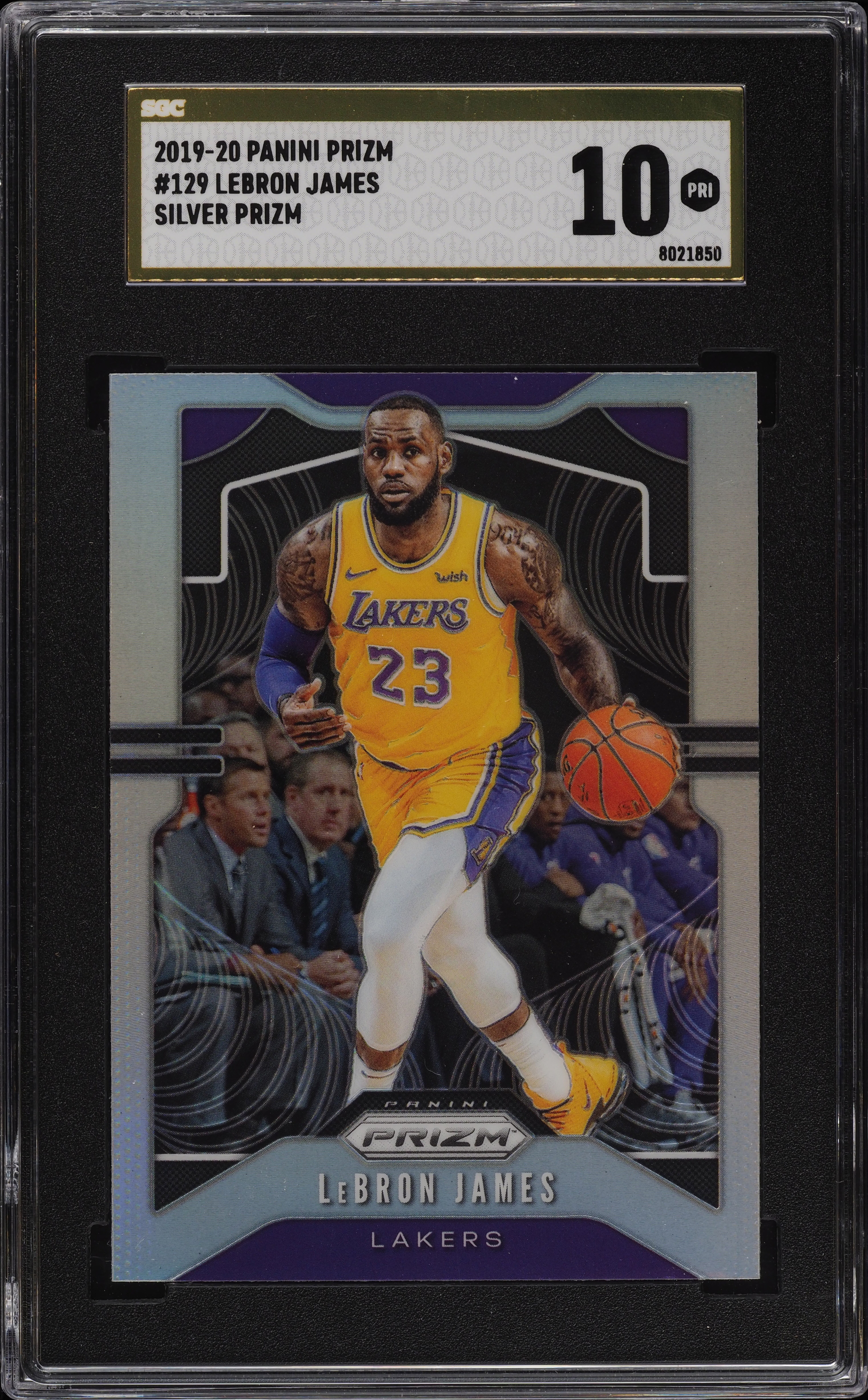 2019 Panini Prizm Silver Prizms LeBron James #129 SGC 10 PRISTINE
