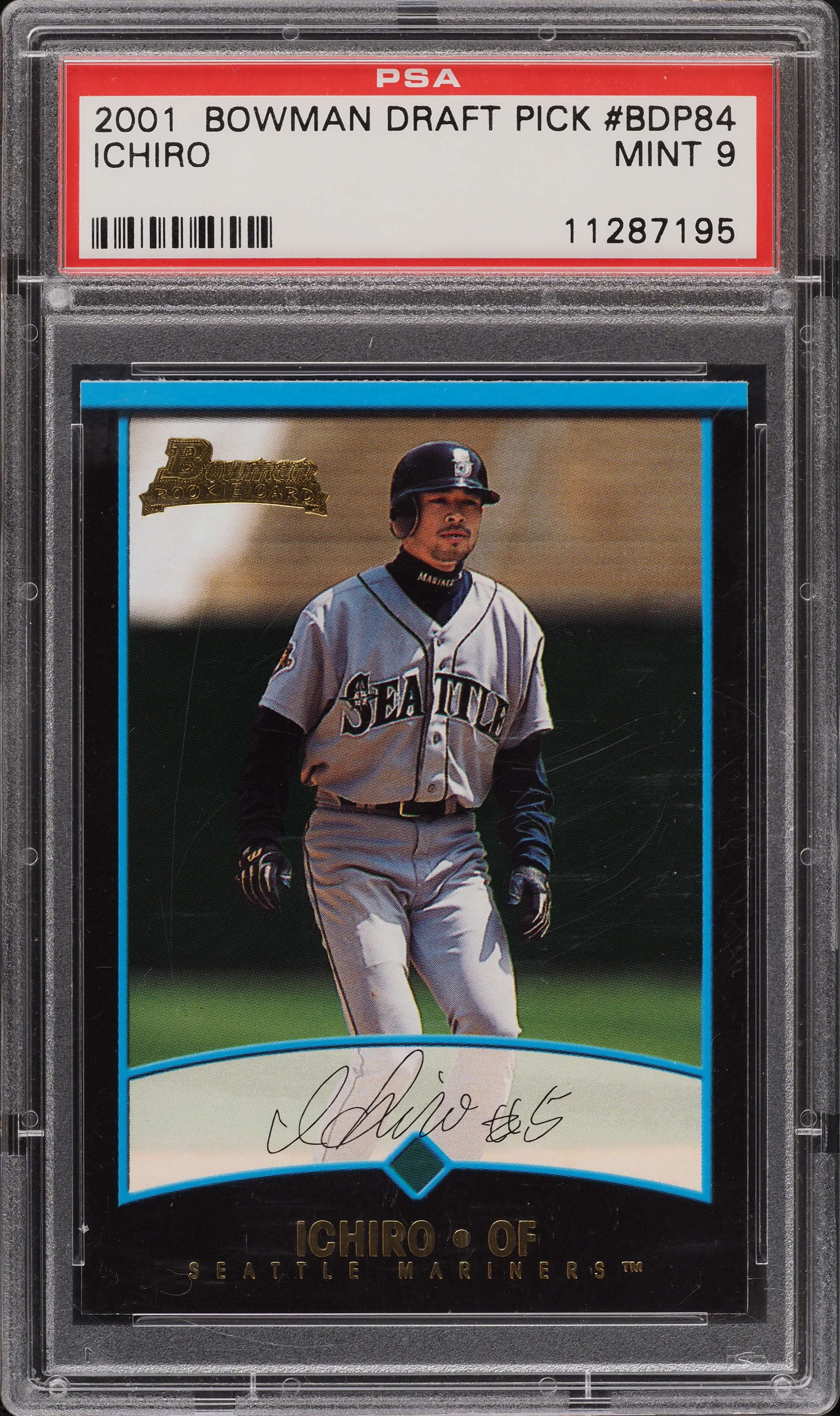 2001 Bowman Draft Picks Ichiro ROOKIE #84 PSA 9 MINT on Fanatics