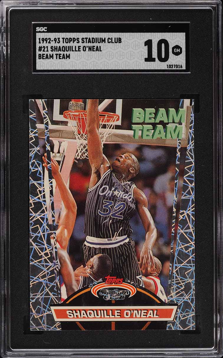 1992 Stadium Club Beam Team Shaquille O'Neal ROOKIE #21 SGC 10 GEM MINT