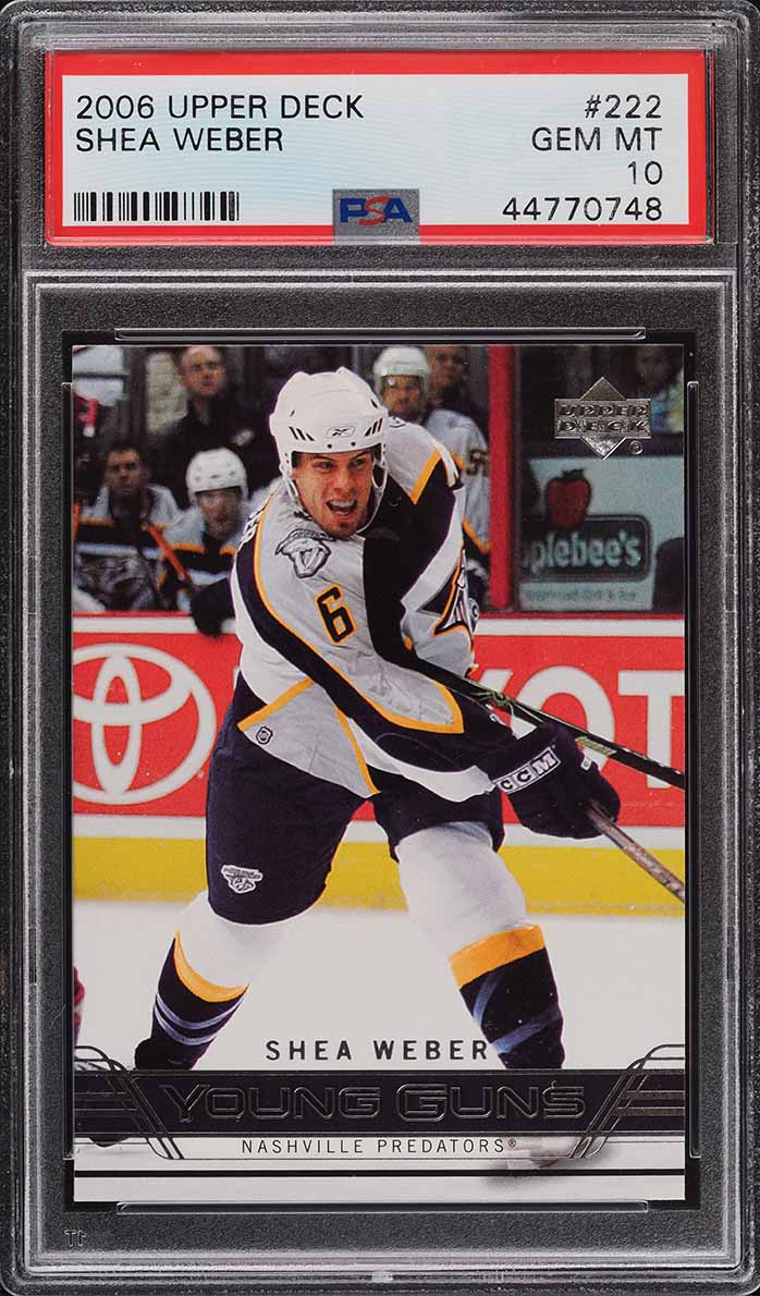 2006 Upper Deck Young Guns Shea Weber ROOKIE #222 PSA 10 GEM MINT