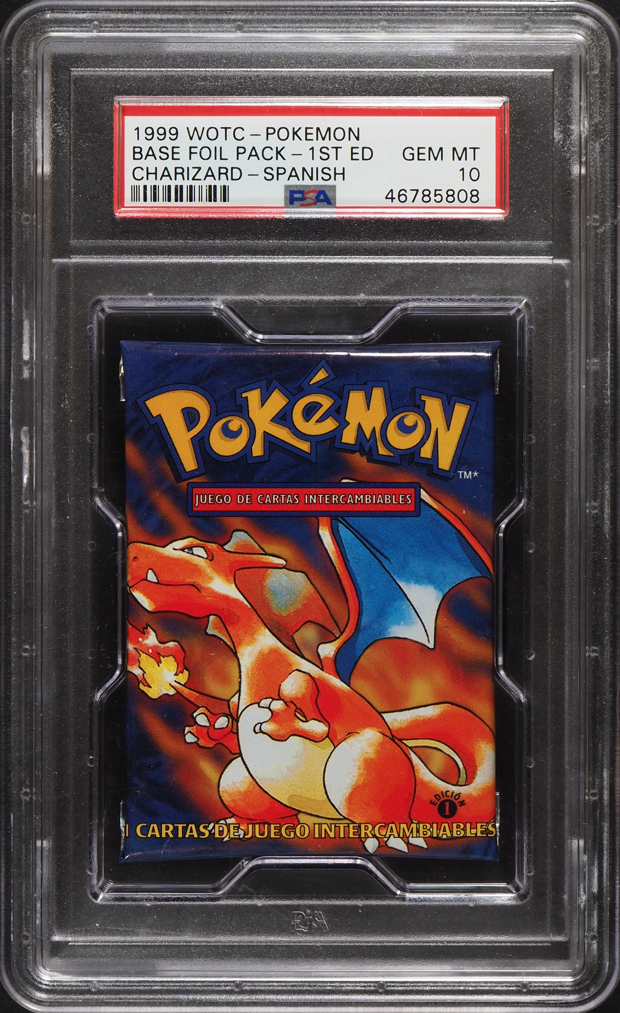 1999 Pokemon Base Set Booster 1st Edition Spanish Charizard PSA 10 GEM MINT  on Fanatics Collect