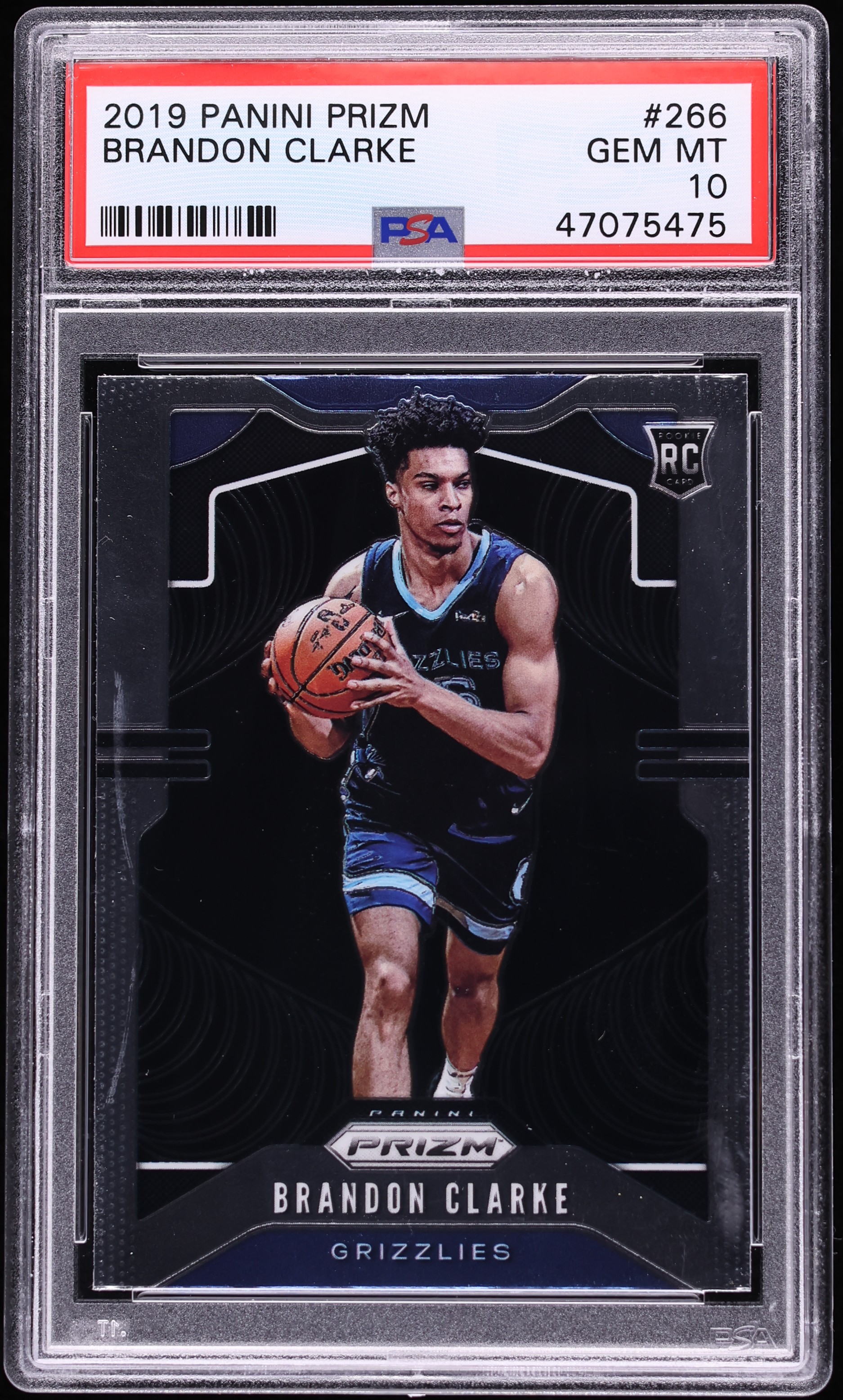 2019 Panini Prizm Brandon Clarke ROOKIE #266 PSA 10 GEM MINT on