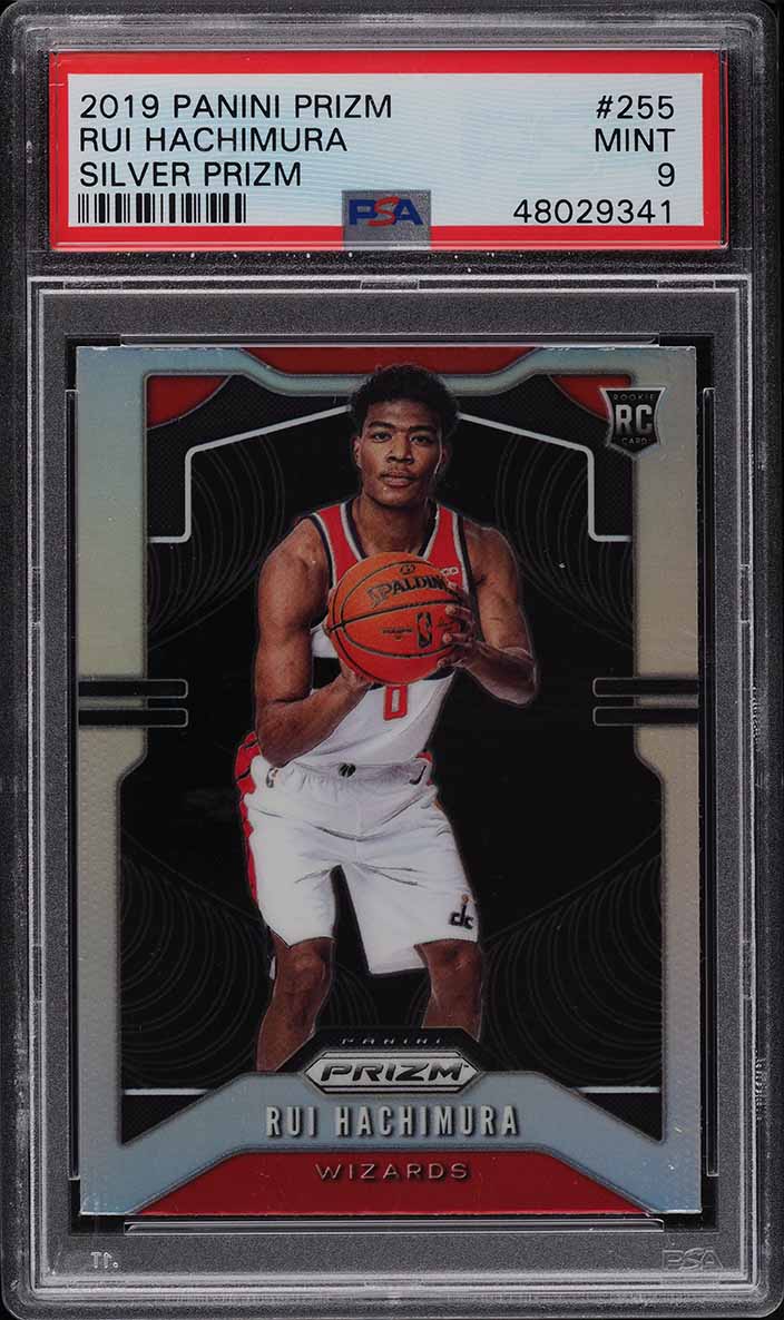 2019 Panini Prizm Silver Prizms Rui Hachimura ROOKIE RC #255 PSA 9 MINT