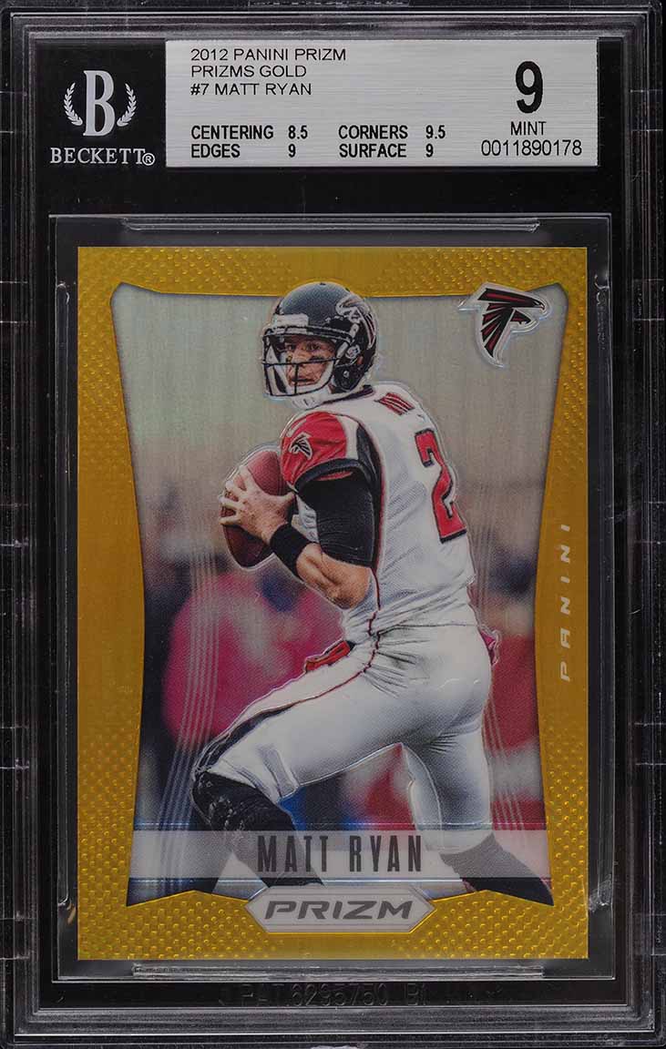 2012 Panini Prizm Gold Prizms Matt Ryan /10 #7 BGS 9 MINT