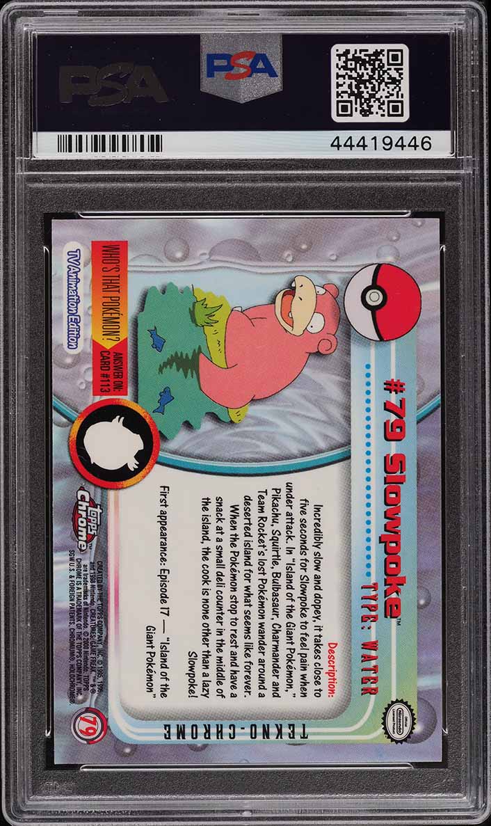 2000 Topps Chrome Pokemon Series 2 Tekno Slowpoke #79 PSA 10 GEM MINT