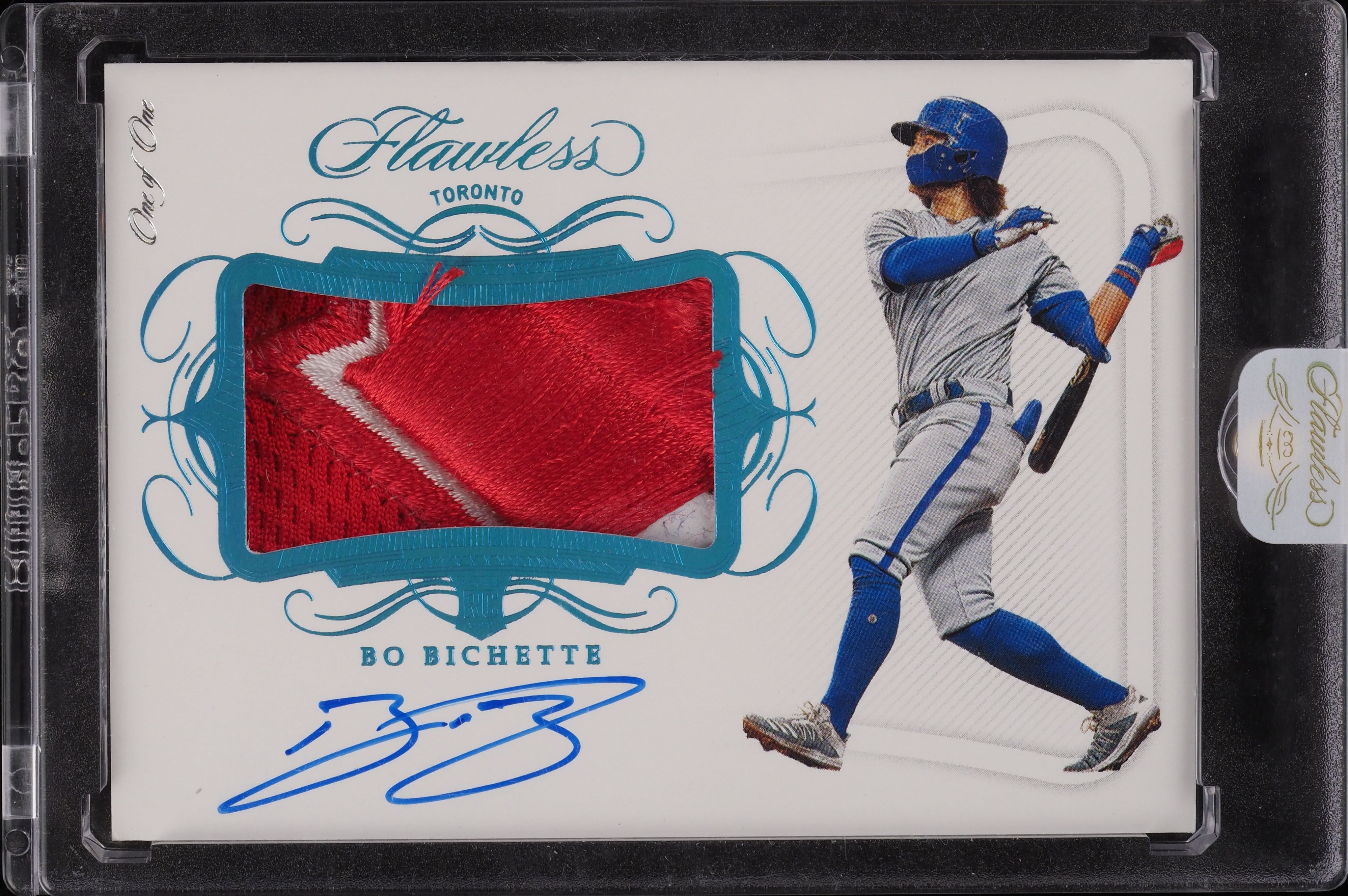 2020 Panini Flawless Platinum Bo Bichette ROOKIE RC PATCH AUTO 1/1