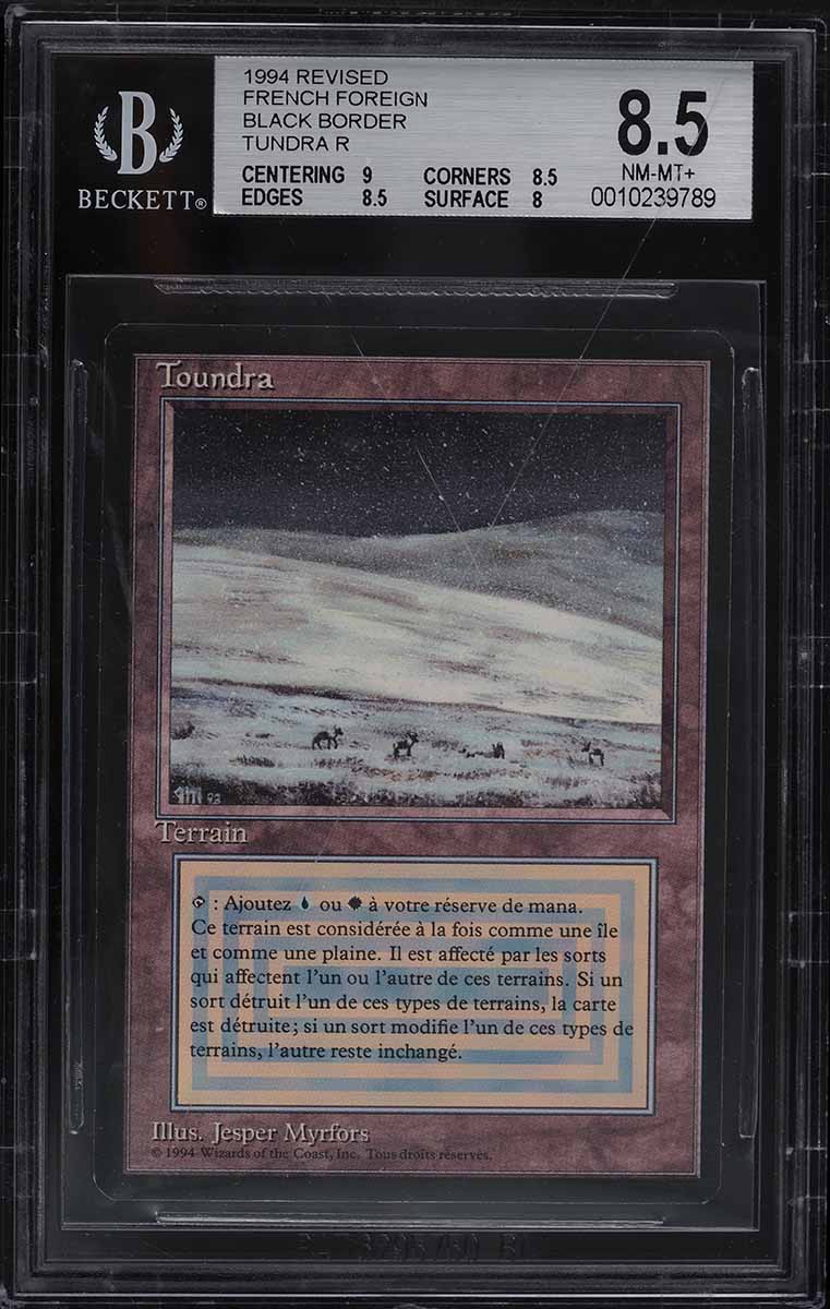 1994 Magic The Gathering MTG Revised FBB French Dual Land Tundra