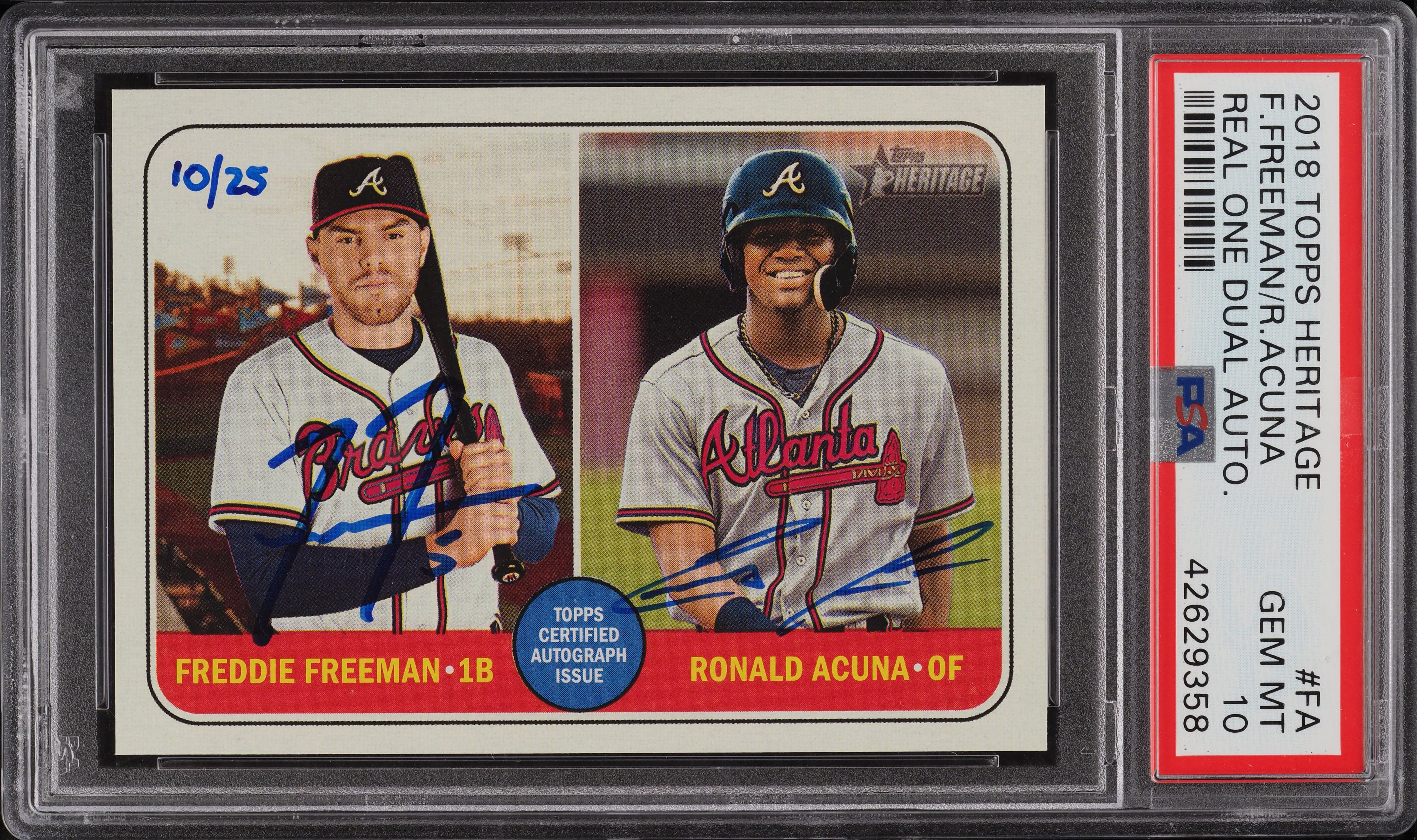 2018 Topps Heritage フレディ・フリーマン リアルワンオート 0 Topps 