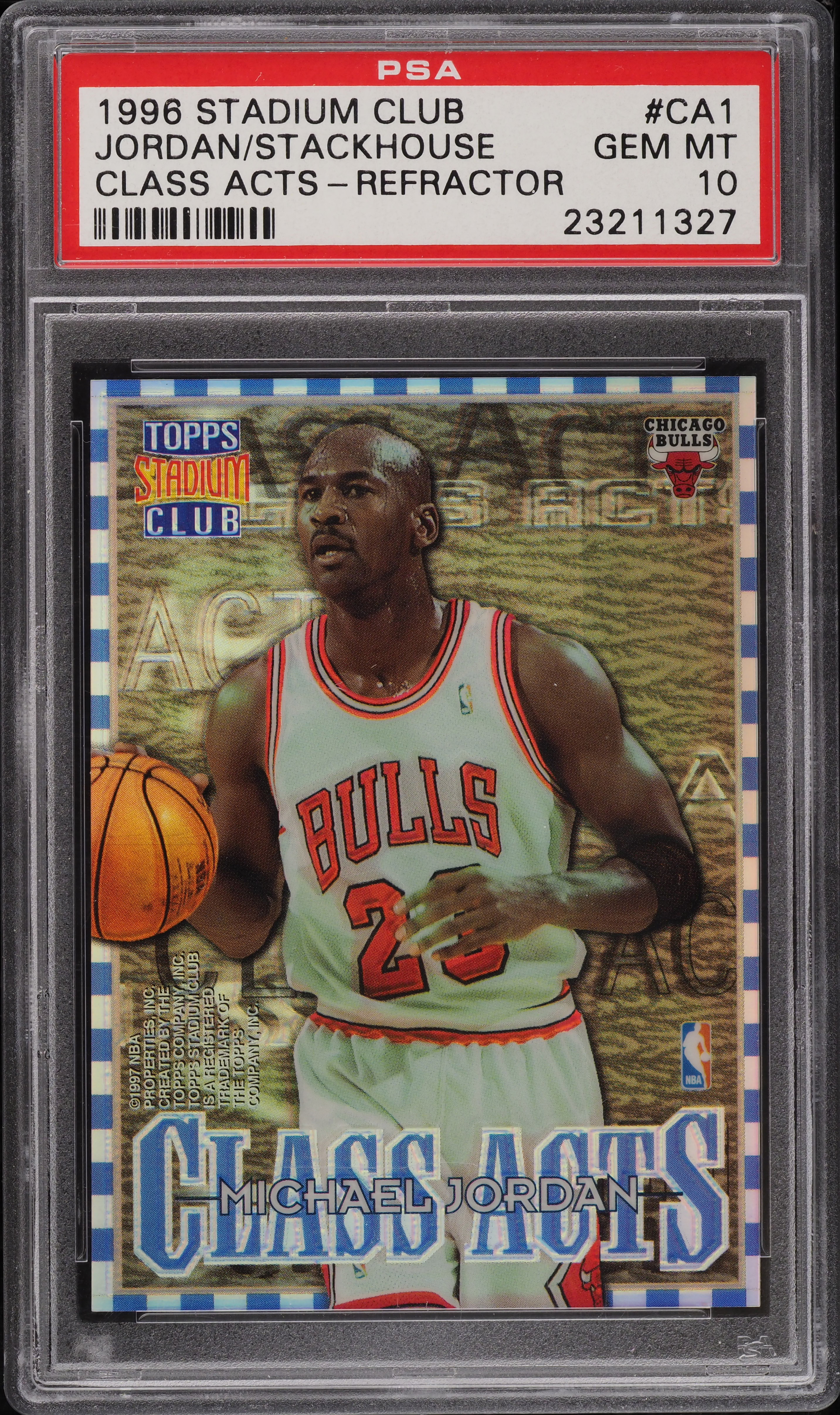 1996 Stadium Club Class Acts Refractor Michael Jordan Stackhouse 
