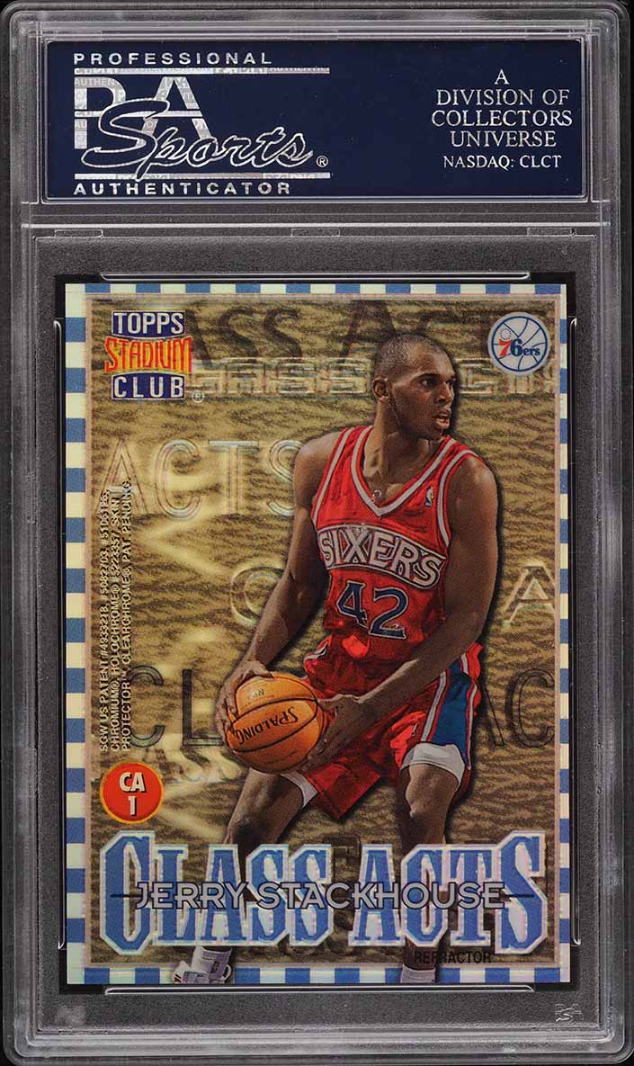 1996 Stadium Club Class Acts Refractor Michael Jordan Stackhouse PSA 10 GEM MINT