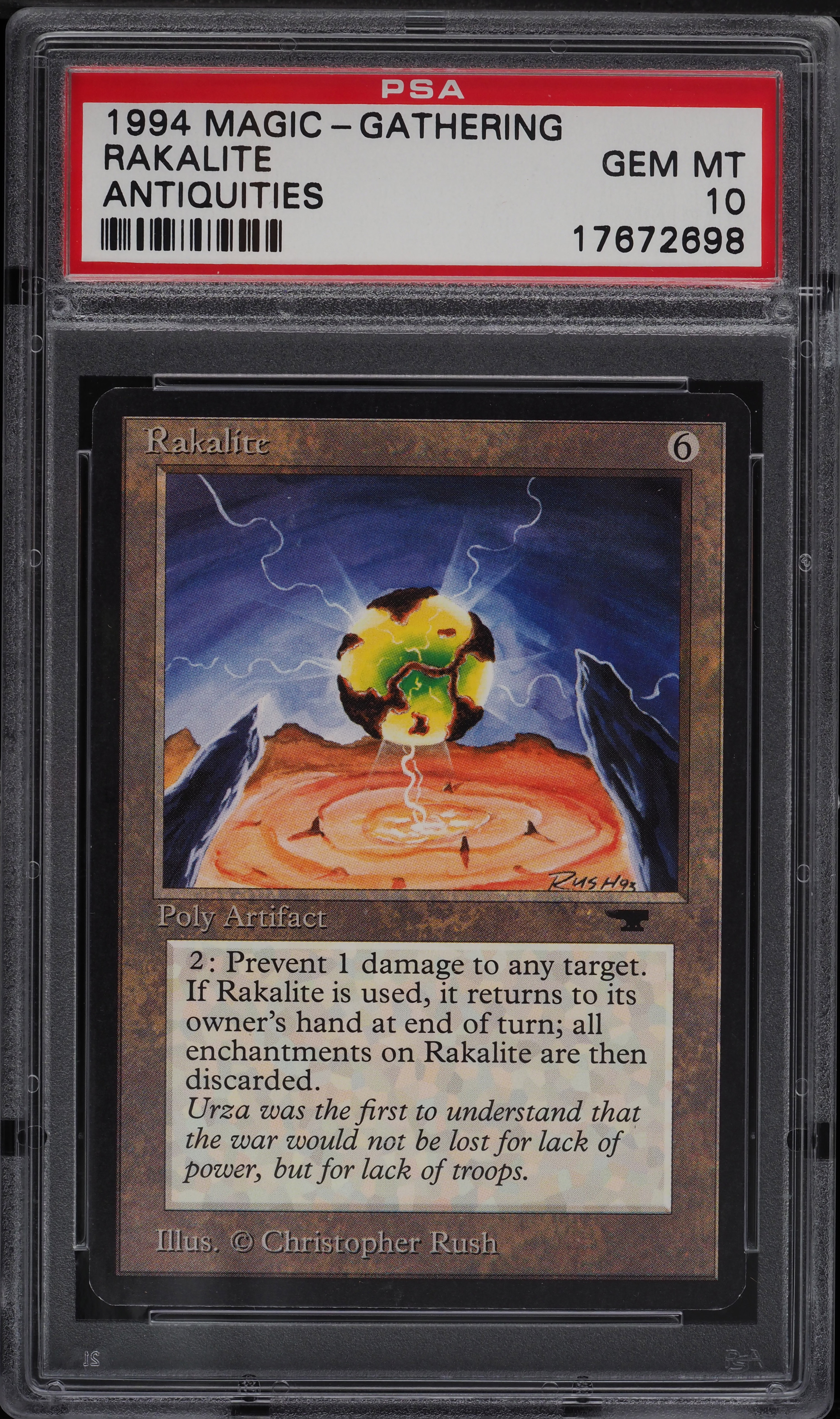 1994 Magic The Gathering MTG Antiquities Rakalite U3 A PSA 10 GEM