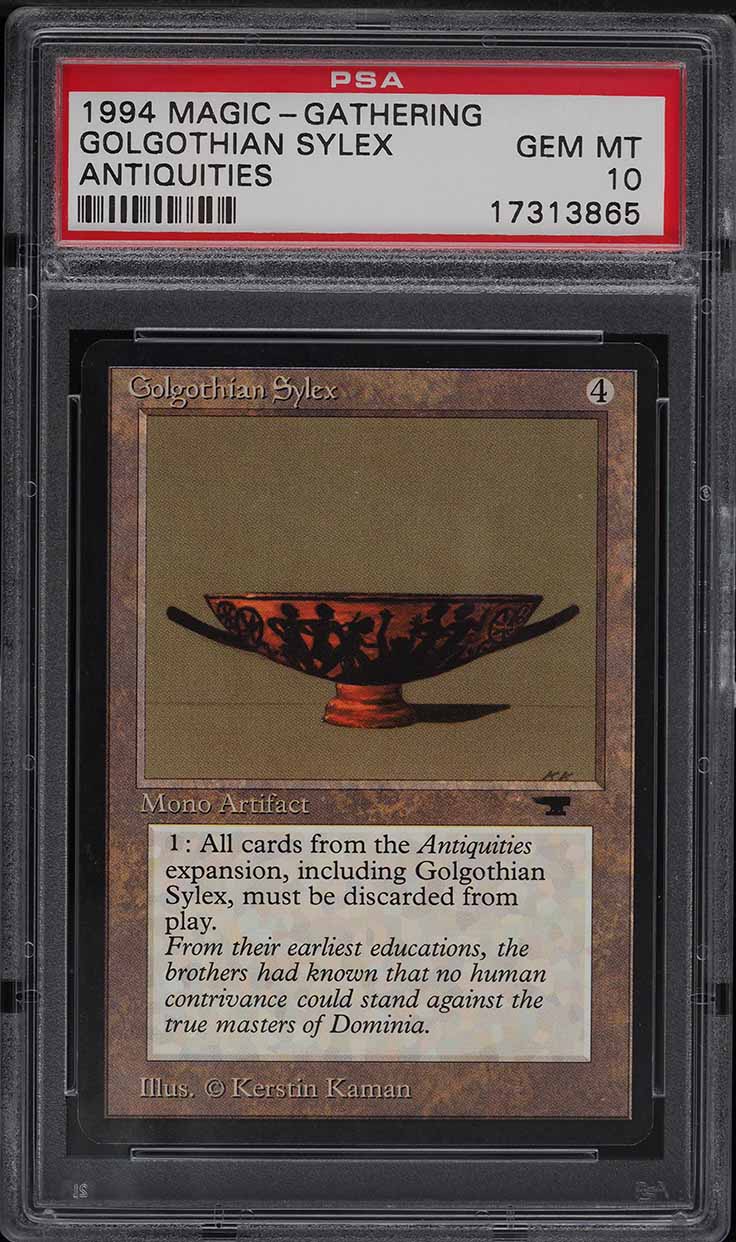 1994 Magic The Gathering MTG Antiquities Golgothian Sylex PSA 10 GEM MINT