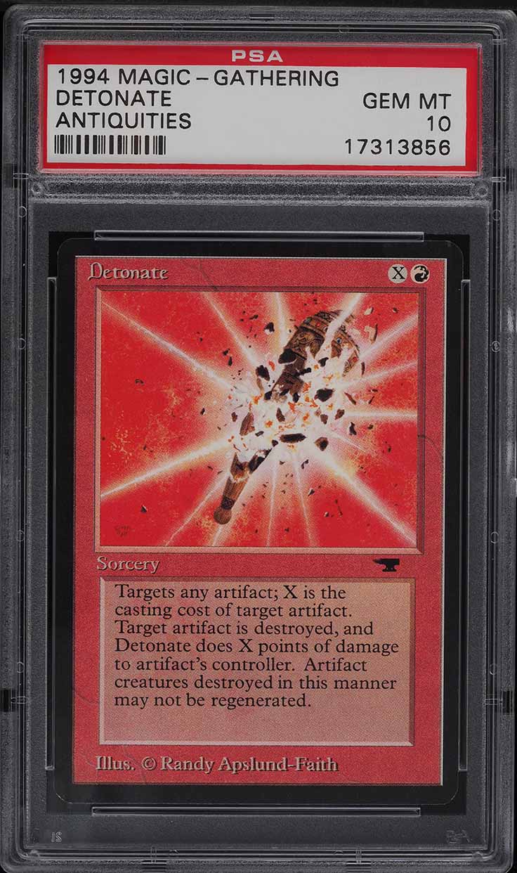 1994 Magic The Gathering MTG Antiquities Detonate PSA 10 GEM MINT