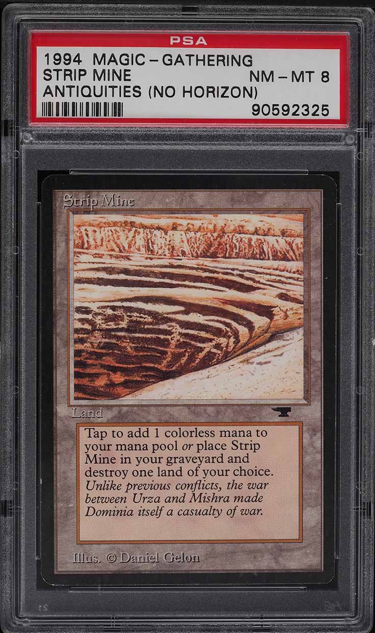 1994 Magic The Gathering MTG Antiquities Strip Mine No Horizon PSA