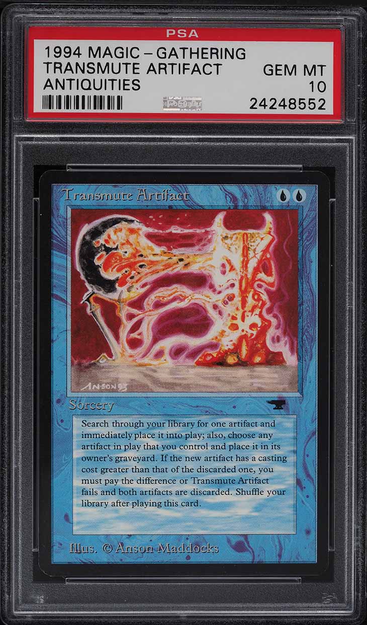 1994 Magic The Gathering MTG Antiquities Transmute Artifact U3 B PSA 10 GEM MINT
