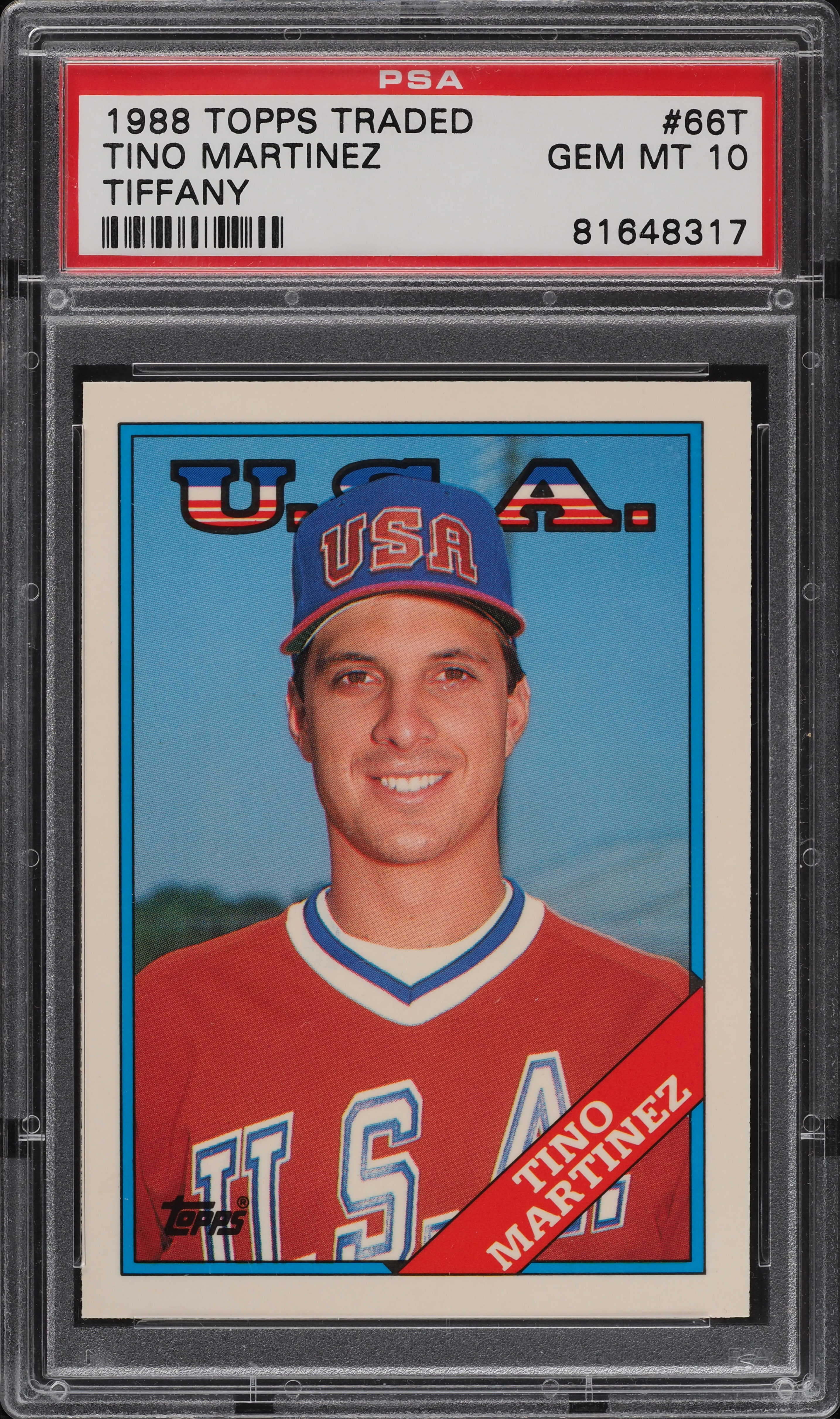 1988 Topps Traded Tiffany Tino Martinez ROOKIE #66T PSA 10 GEM