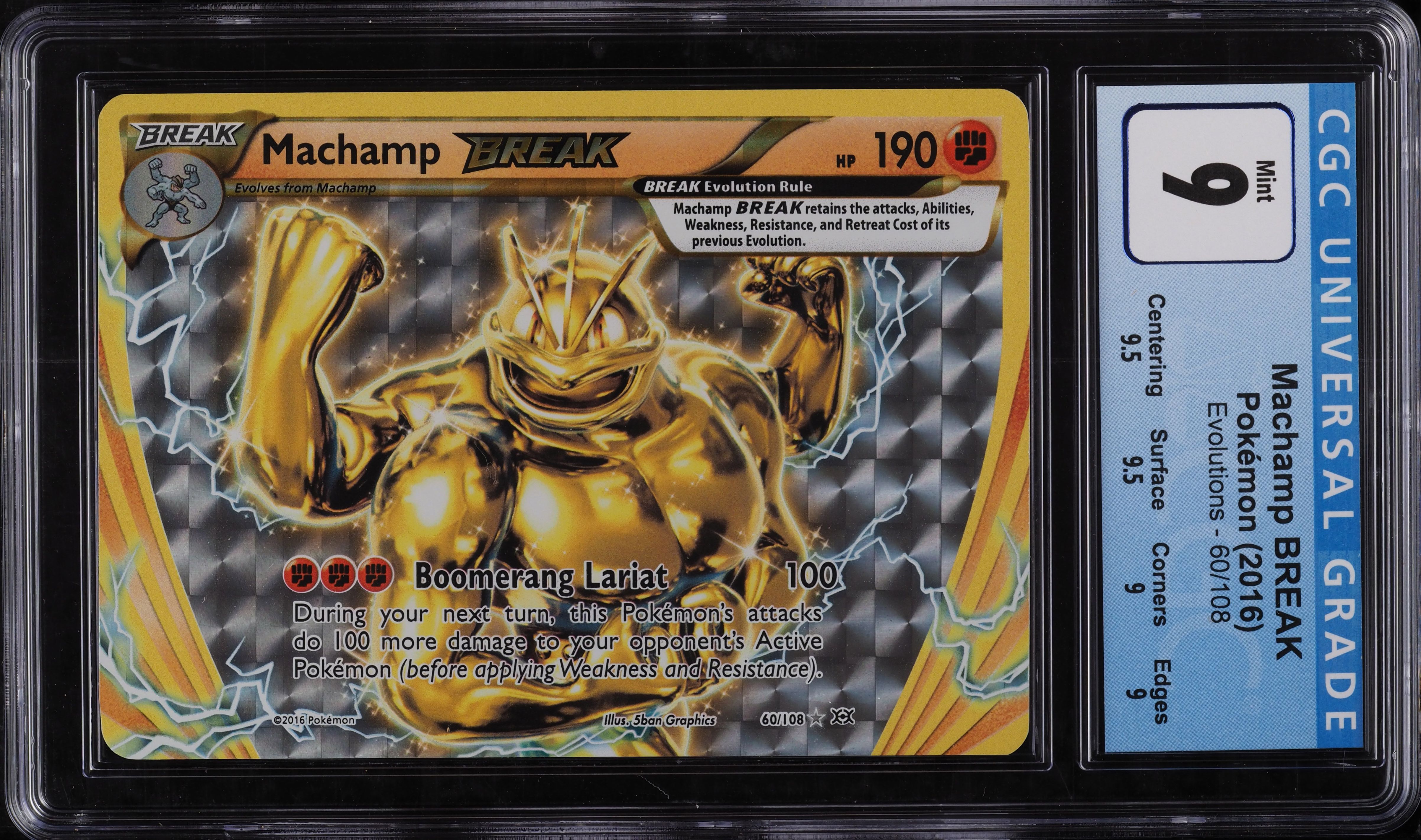 pokemon machamp break card 2016 Pokemon XY Evolutions Machamp BREAK #60 CGC 9 MINT