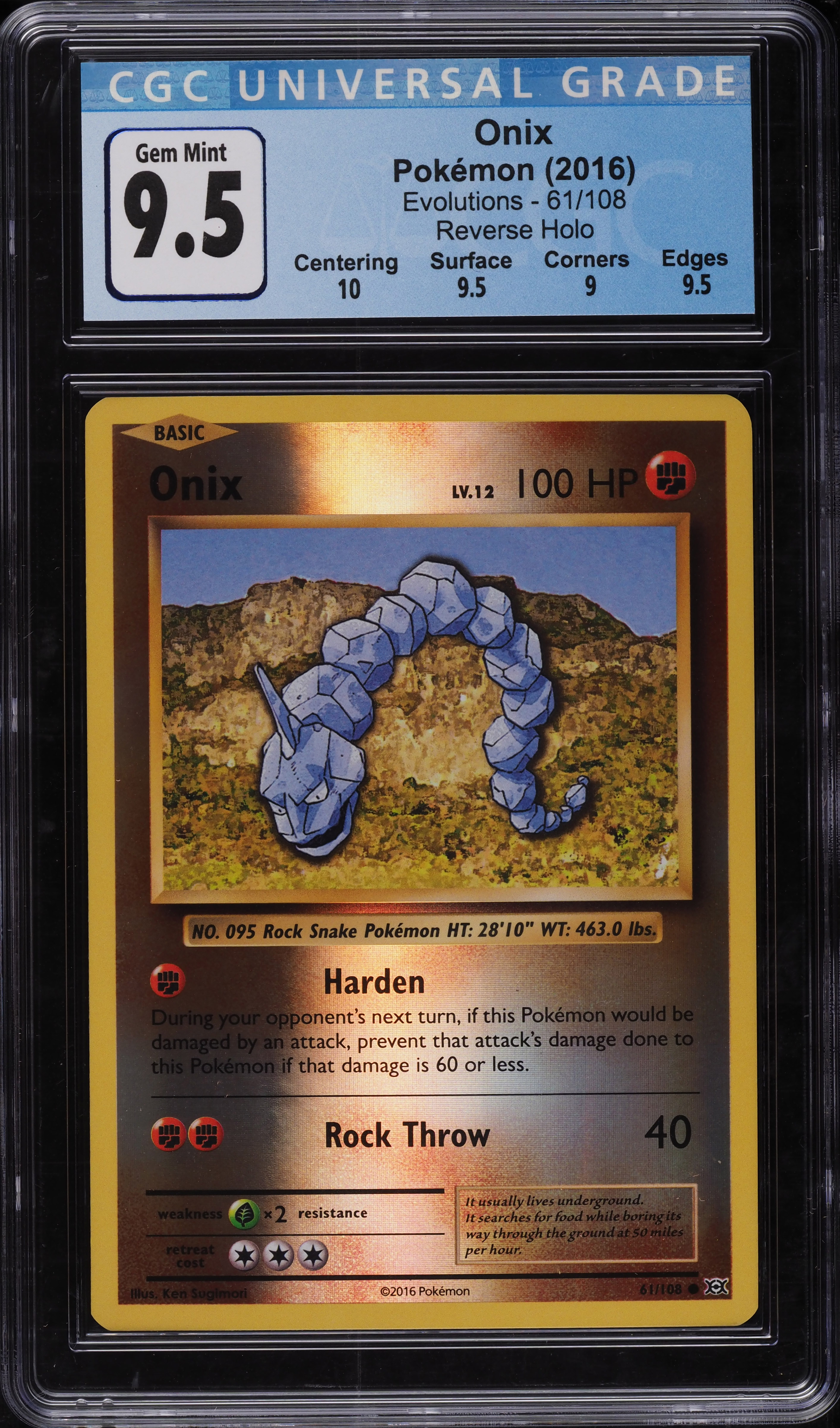 Pokemon Single Card XY - EVOLUTIONS (Reverse Holo) - 061/108 : Onix Pokemon Single Card XY - EVOLUTIONS (Reverse Holo) - 061/108 : Onix