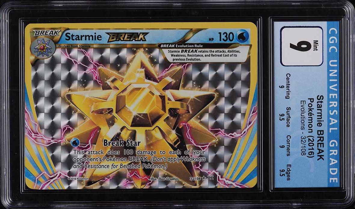 2016 Pokemon XY Evolutions Starmie BREAK #32 CGC 9 MINT