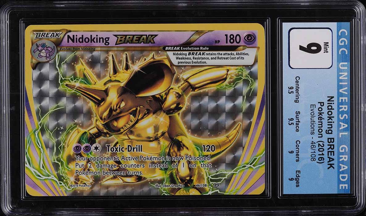 2016 Pokemon XY Evolutions Nidoking BREAK #46 CGC 9 MINT