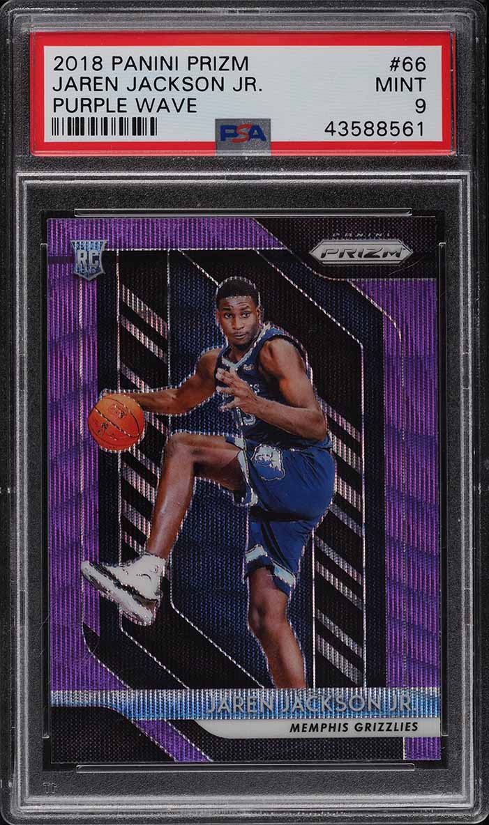2018 Panini Prizm Purple Wave Prizms Jaren Jackson Jr. ROOKIE #66 PSA 9 MINT