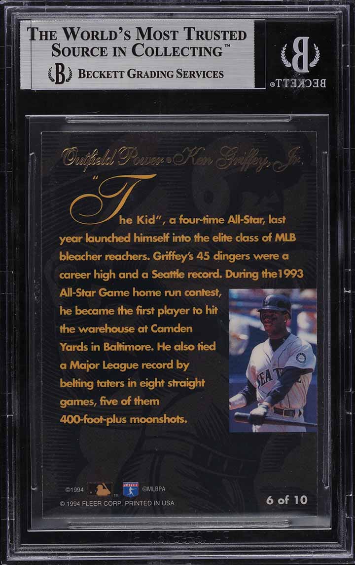 1994 Flair Outfield Power Ken Griffey Jr. #6 BGS 9 MINT
