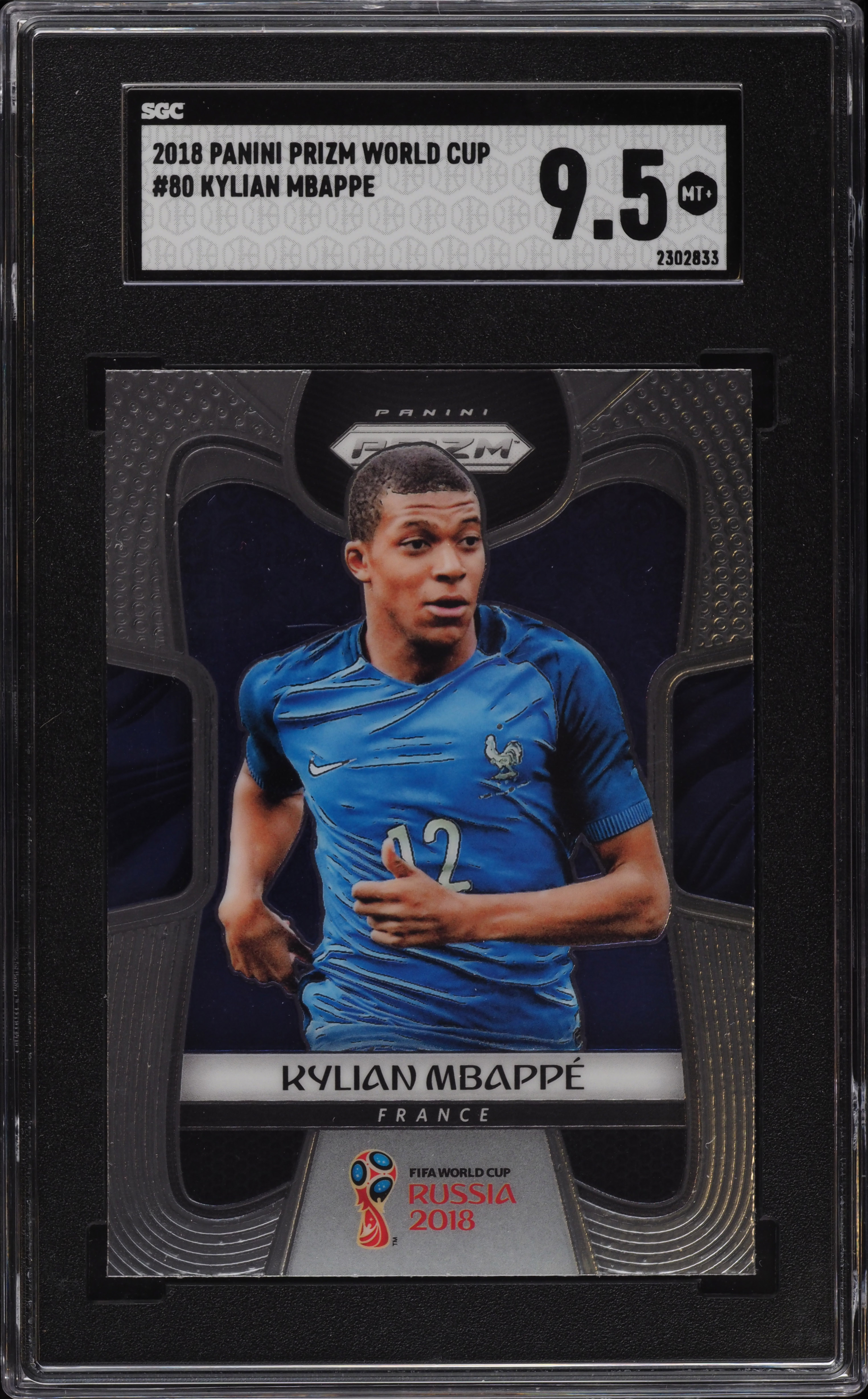 2018 Panini Prizm World Cup Kylian Mbappe ROOKIE RC #80 SGC 9.5