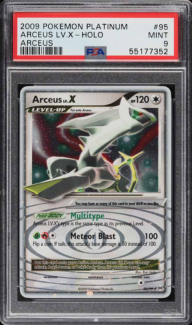 2009 Pokemon Platinum Arceus Holo Arceus Lv.X #95 PSA 9 MINT on