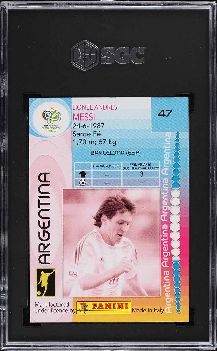 2006 Panini World Cup Germany Lionel Messi #47 SGC 9 MINT