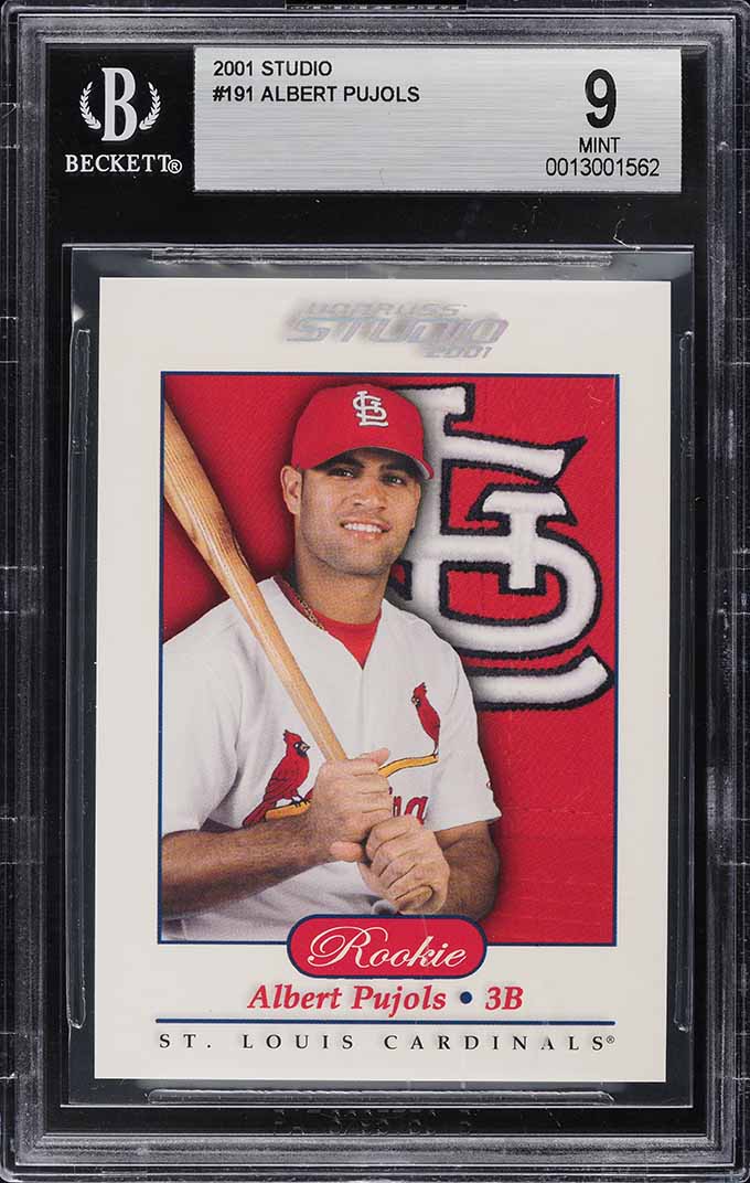 2001 Donruss Studio Albert Pujols ROOKIE RC /700 #191 BGS 9