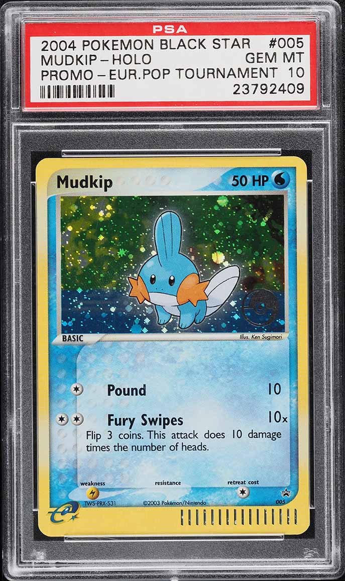 2003 Pokemon Black Star Promo Pop Tournament Holo Mudkip #5 PSA 10 GEM MINT