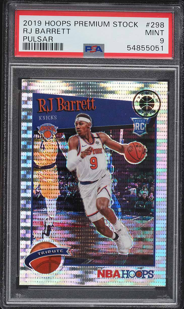 2019 Hoops Premium Stock Pulsar RJ Barrett ROOKIE #298 PSA 9 MINT