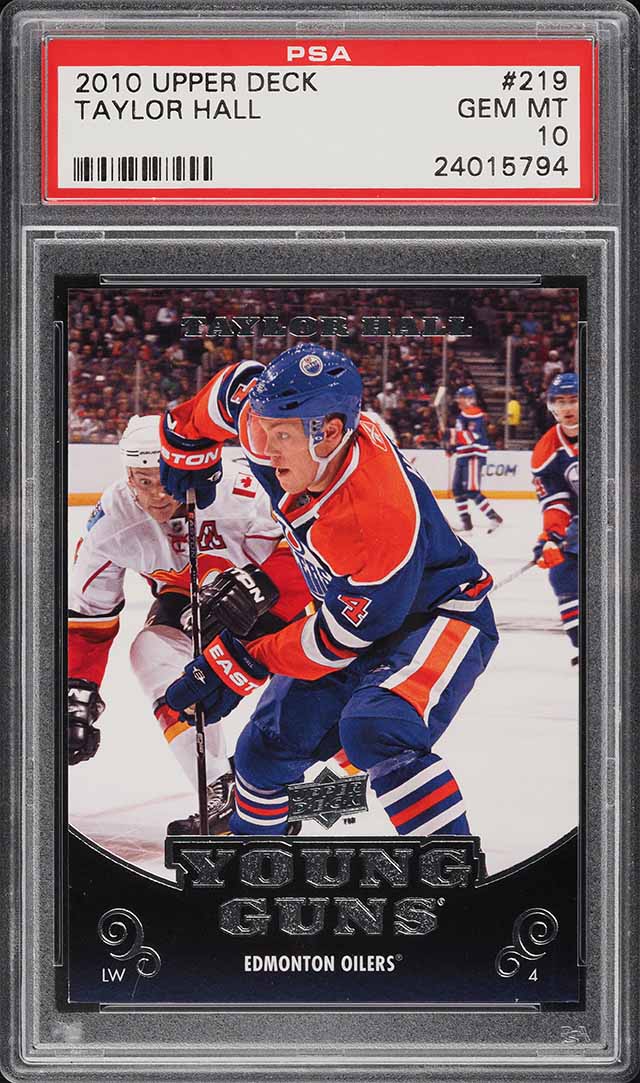 2010 Upper Deck Young Guns Taylor Hall ROOKIE #219 PSA 10 GEM MINT
