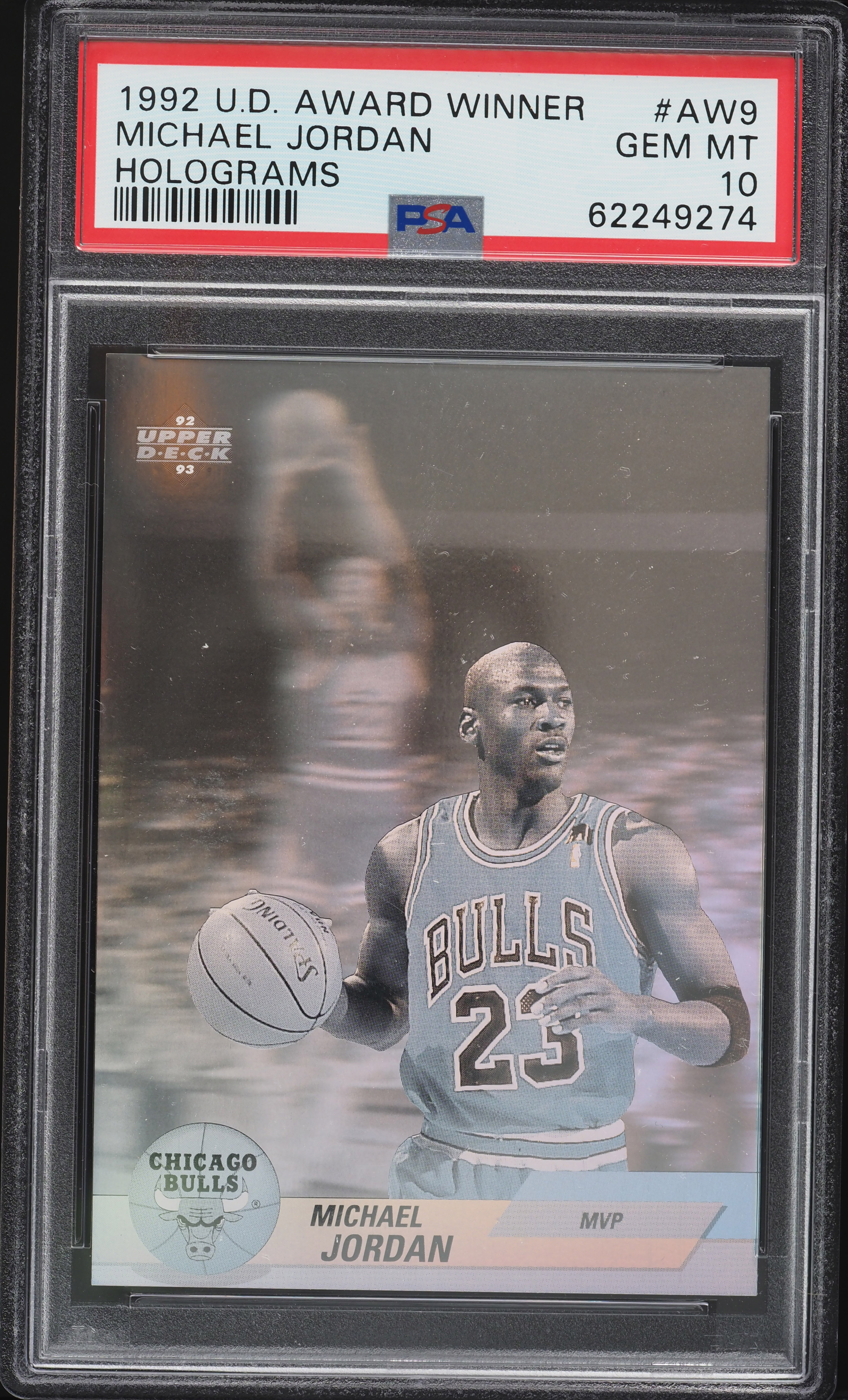 ☆激レア☆JAL 安全憲章カード 1992 Upper Deck Award Winner Hologram Michael Jordan #AW9 PSA 10