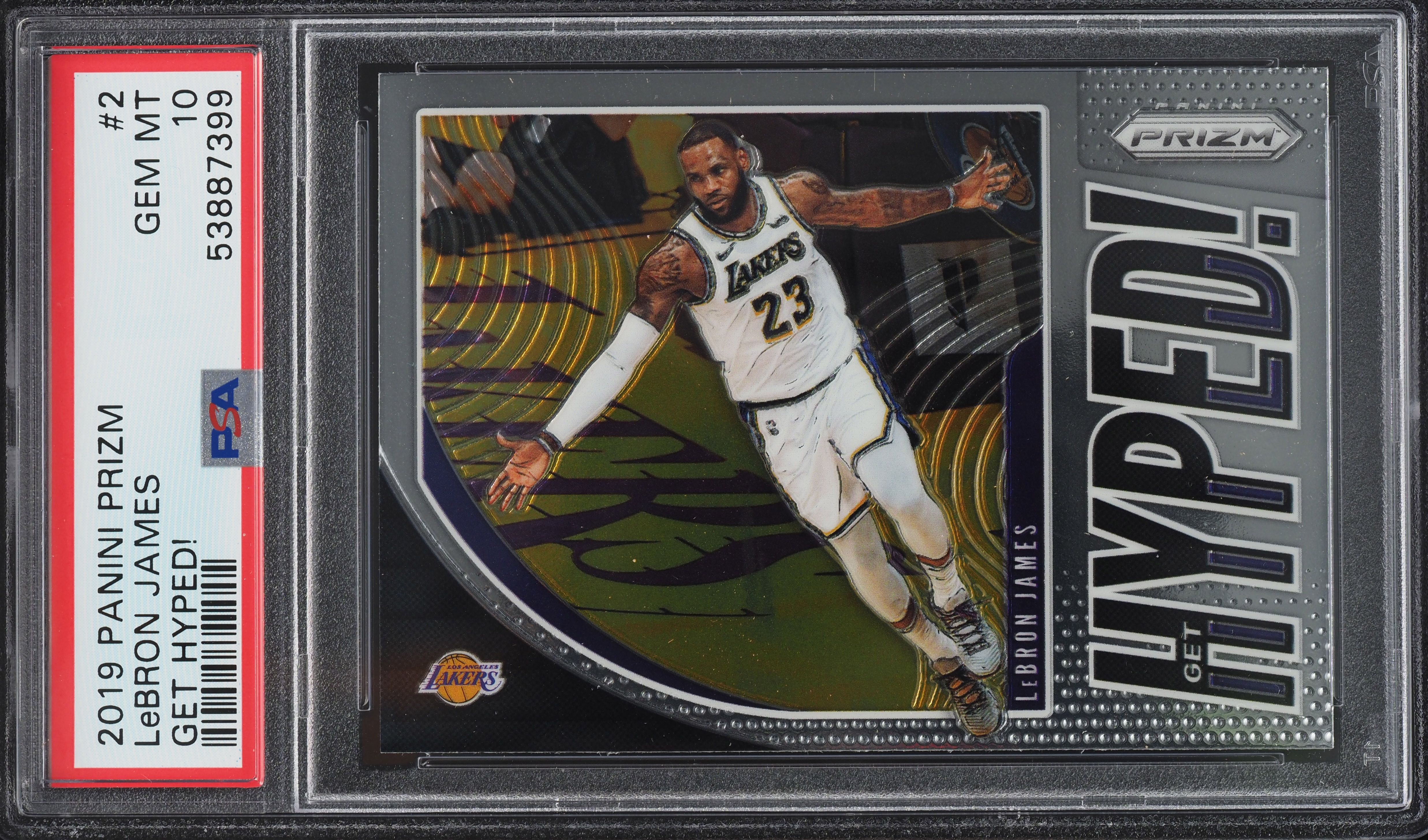 2019 Panini Prizm Get Hyped! LeBron James #2 PSA 10 GEM MINT on