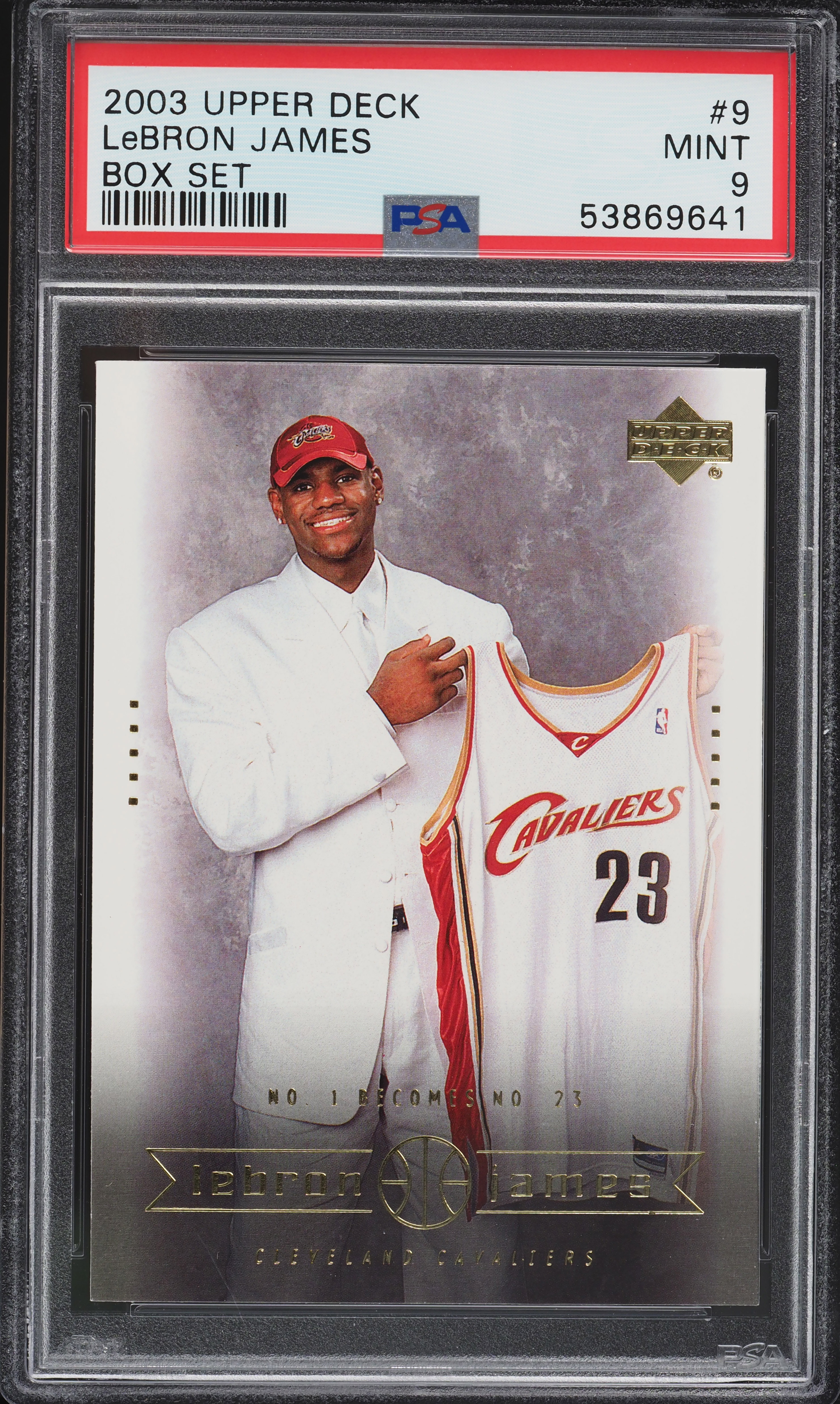 2003 Upper Deck Box Set LeBron James ROOKIE RC #9 PSA 9 MINT on