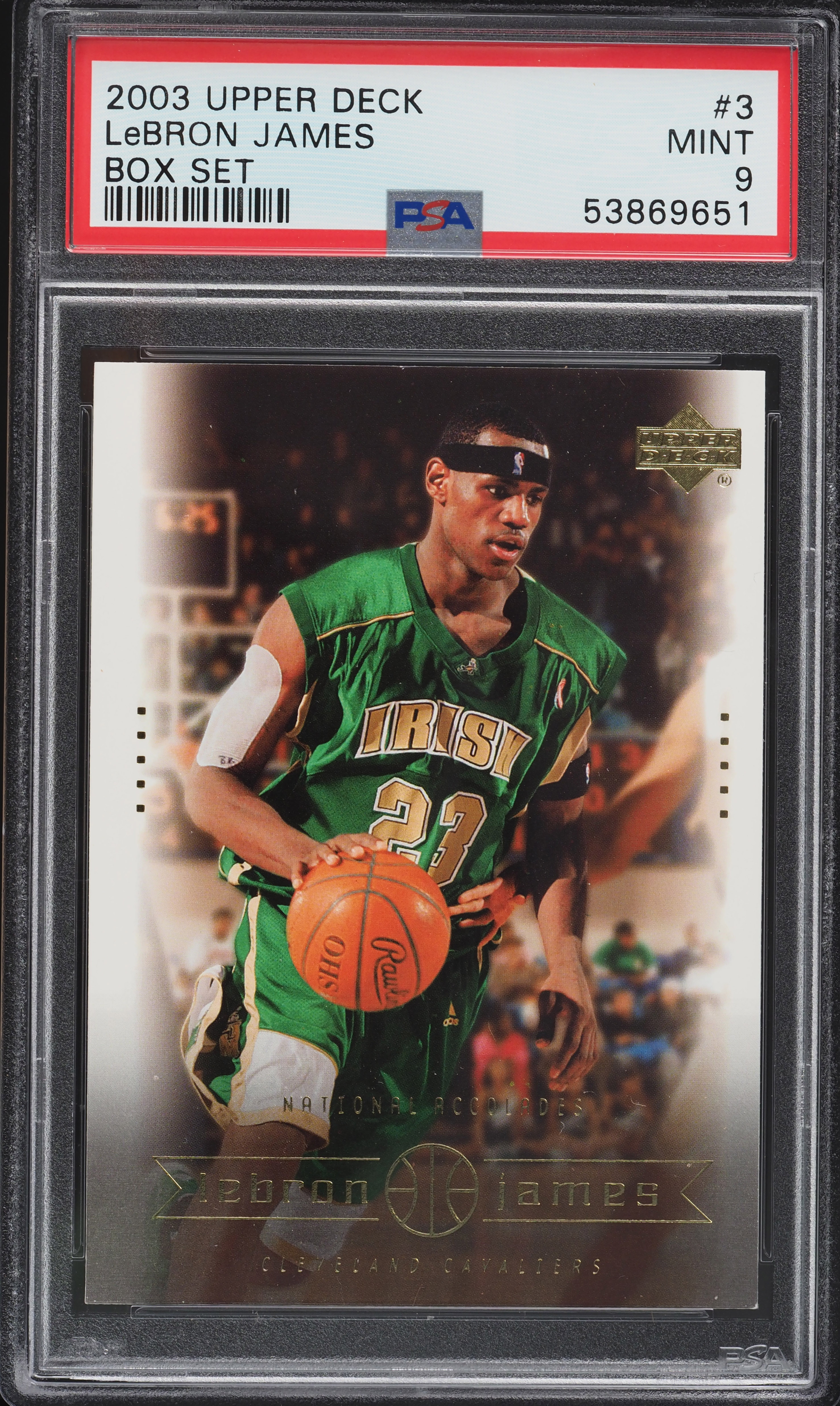 2003 Upper Deck Box Set LeBron James ROOKIE RC #3 PSA 9 MINT on