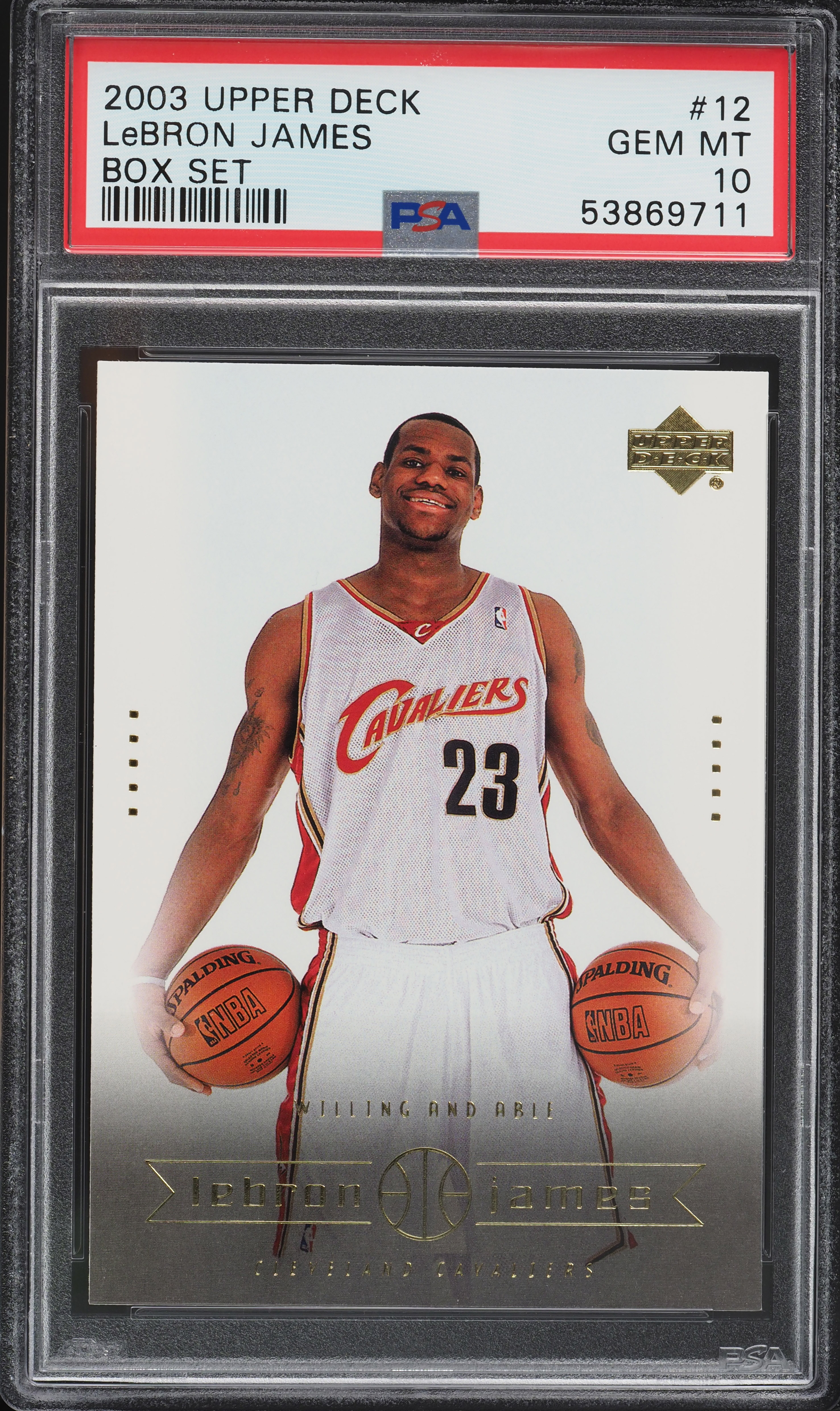 2003 Upper Deck Box Set LeBron James ROOKIE RC #12 PSA 10 GEM MINT 
