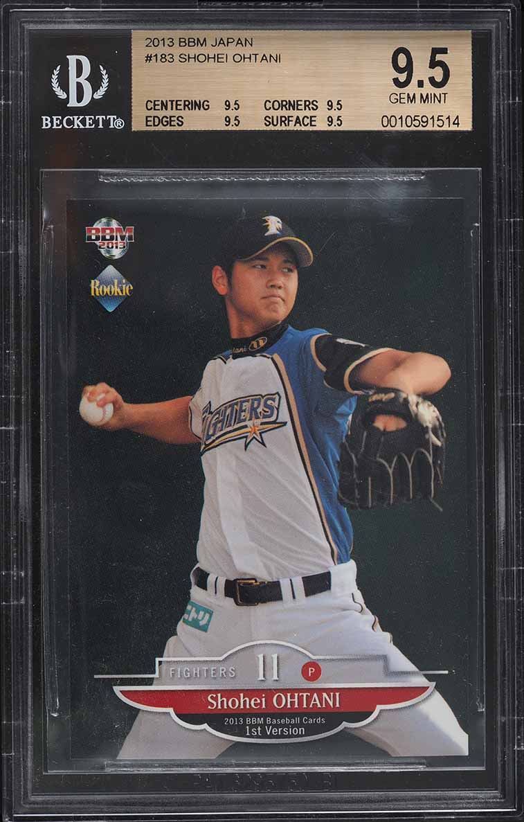 2013 BBM Japan Shohei Ohtani ROOKIE #183 BGS 9.5 GEM MINT on