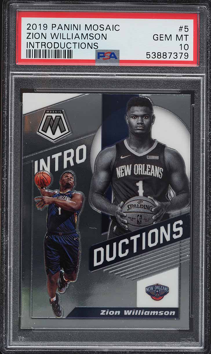 2019 Panini Mosaic Introductions Zion Williamson ROOKIE RC #5 PSA