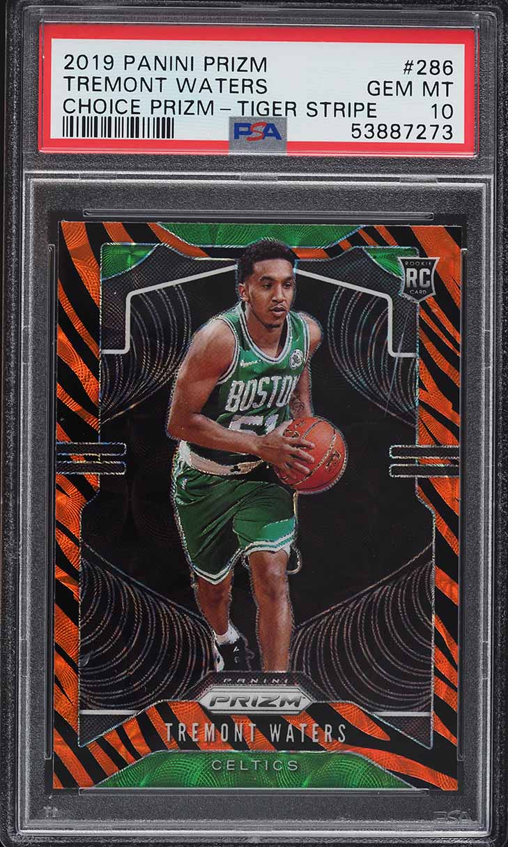 2019 Panini Prizm Choice Tiger Stripe Tremont Waters ROOKIE #286 PSA 10 GEM MINT
