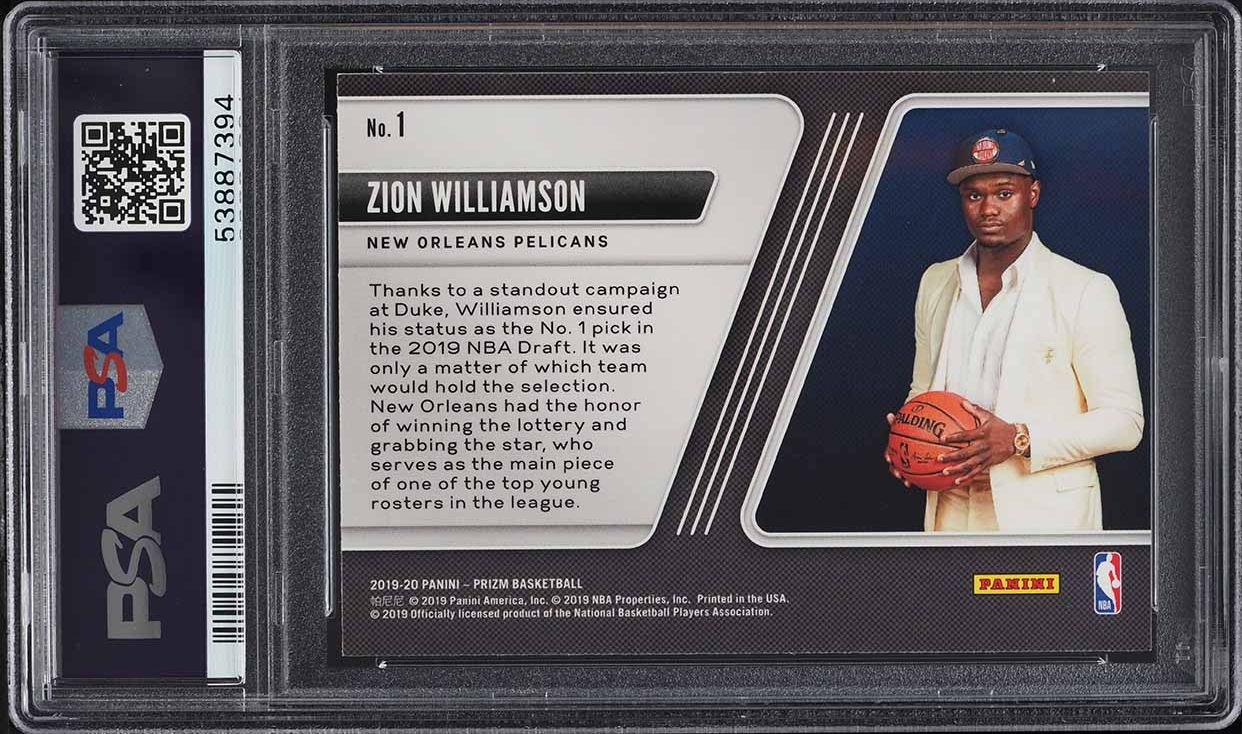 PSA 10 Mint 】Panini Prizm Zion Williamson ザイオン・ウィリアム 