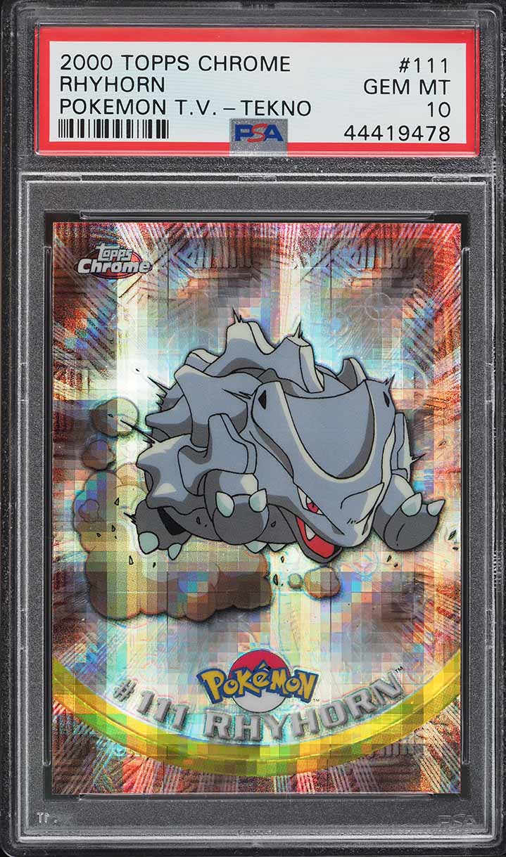 2000 Topps Chrome Pokemon Series 2 Tekno Rhyhorn #111 PSA 10 GEM MINT