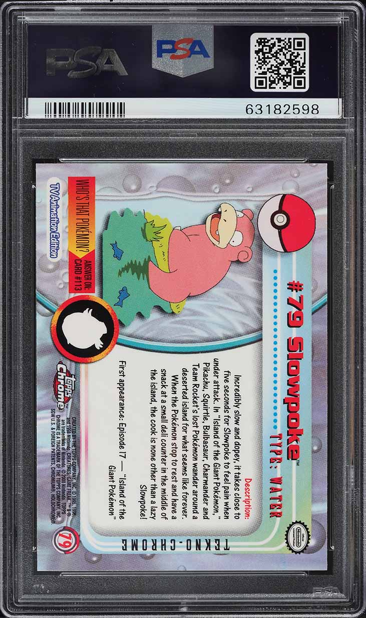 2000 Pokemon Topps Chrome Series 2 Tekno Slowpoke #79 PSA 10 GEM MINT