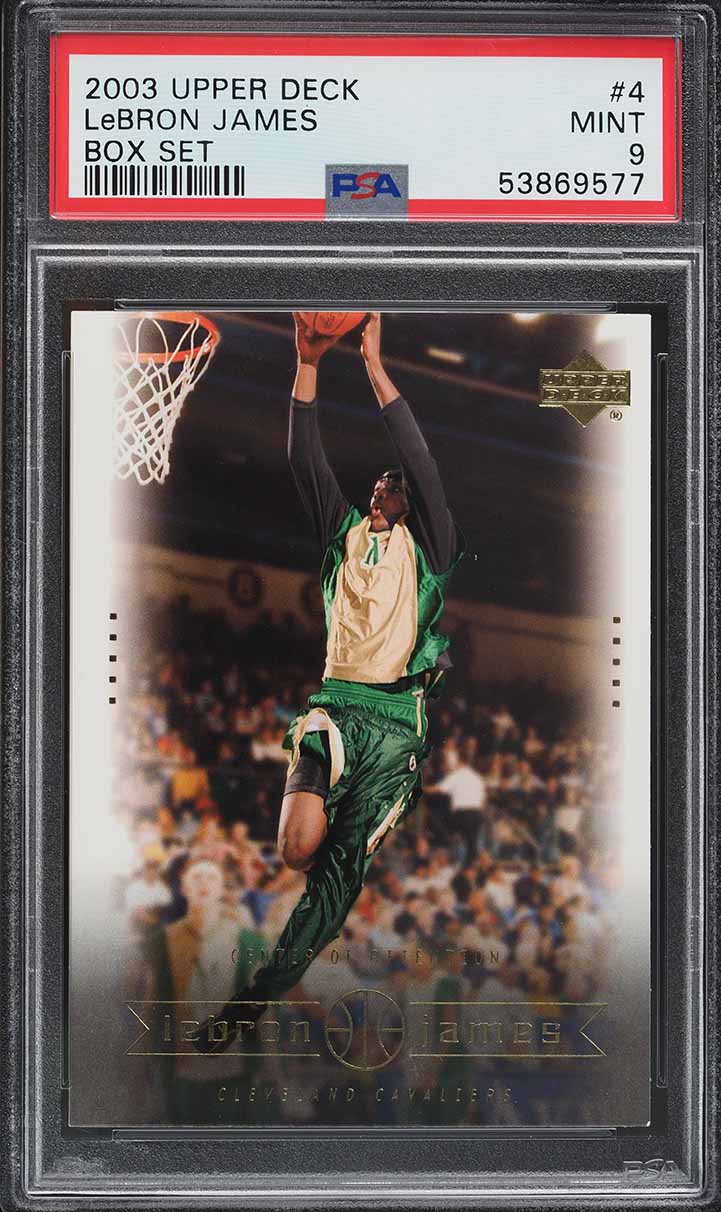 2003 Upper Deck Box Set LeBron James ROOKIE RC #4 PSA 9 MINT on